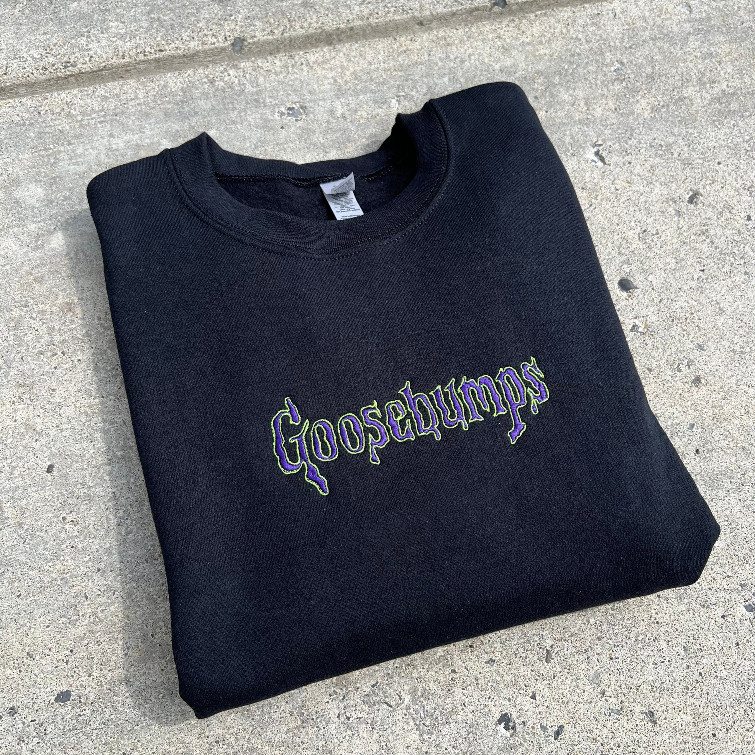 Halloween Embroidered Goosebumps Sweatshirt Crewneck Hoodie Halloween Embroidered Goosebumps Sweatshirt Crewneck Hoodie