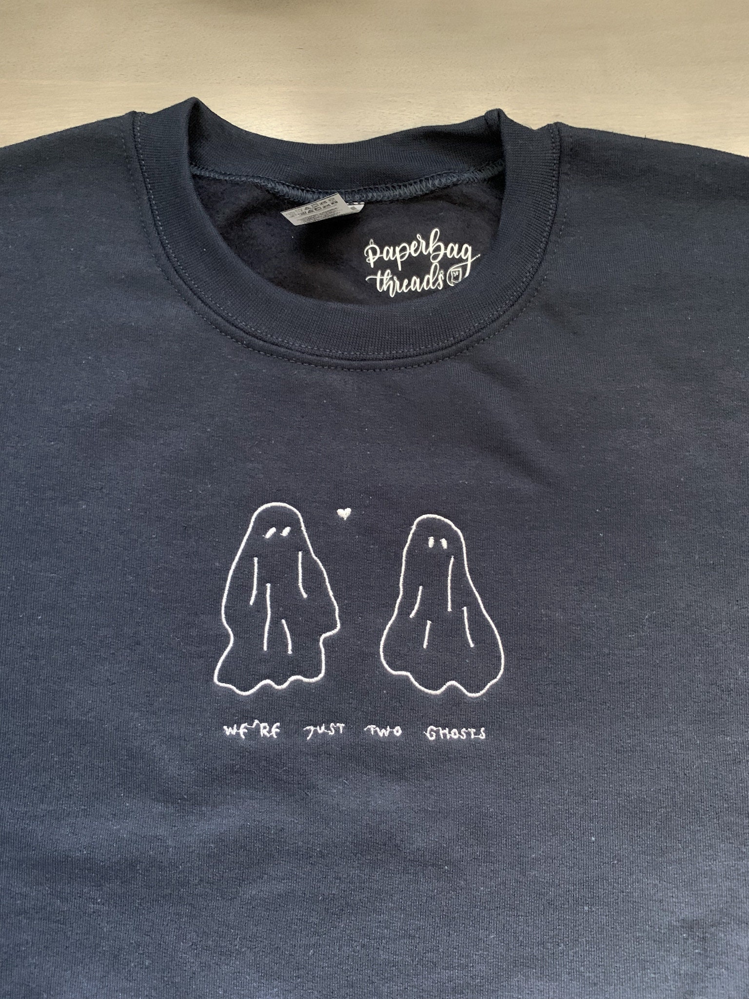 Halloween Ghost Embroidered Crewneck Sweatshirt Halloween Ghost Embroidered Crewneck Sweatshirt