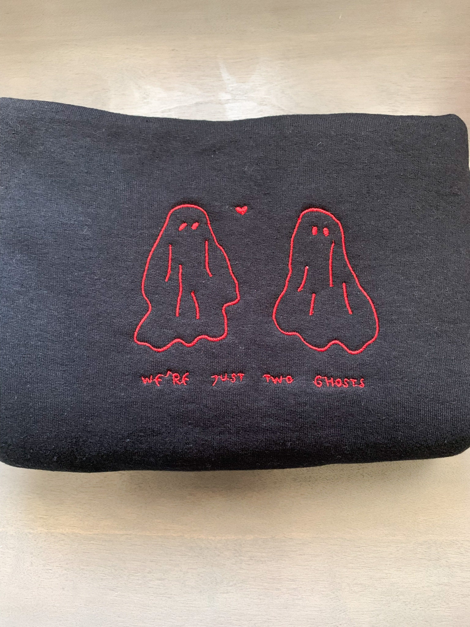 Halloween Ghost Embroidered Crewneck Sweatshirt Halloween Ghost Embroidered Crewneck Sweatshirt