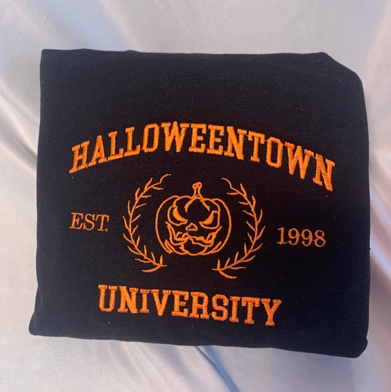 Halloweentown University Est 1998 Embroidered Crewneck Sweatshirt Halloweentown University Est 1998 Embroidered Crewneck Sweatshirt