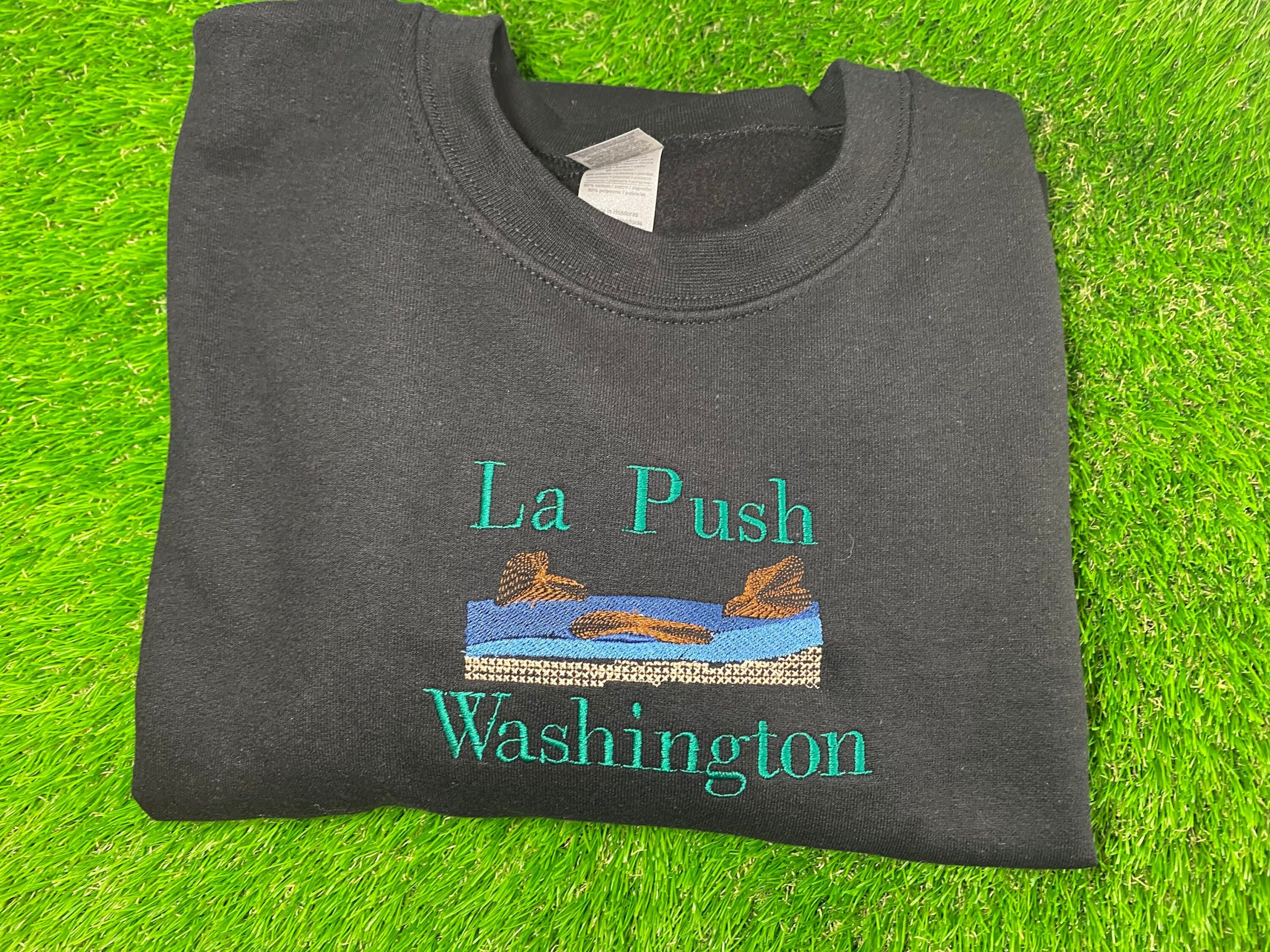 La Push Forks Washington Embroidered Crewneck Sweatshirt La Push Forks Washington Embroidered Crewneck Sweatshirt