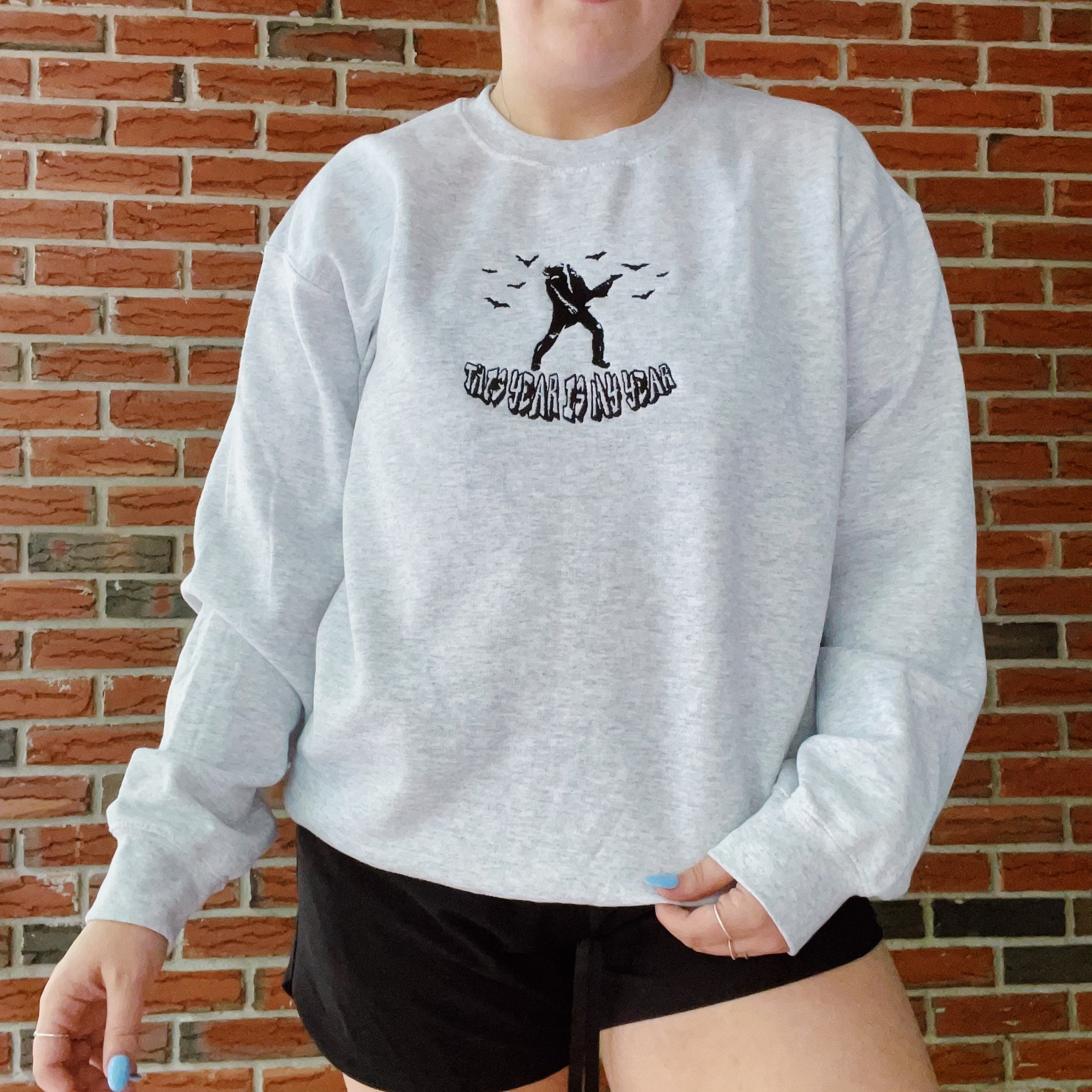 Upside Down Most Metal Ever Concert Embroidered Sweatshirt Crewneck Upside Down Most Metal Ever Concert Embroidered Sweatshirt Crewneck