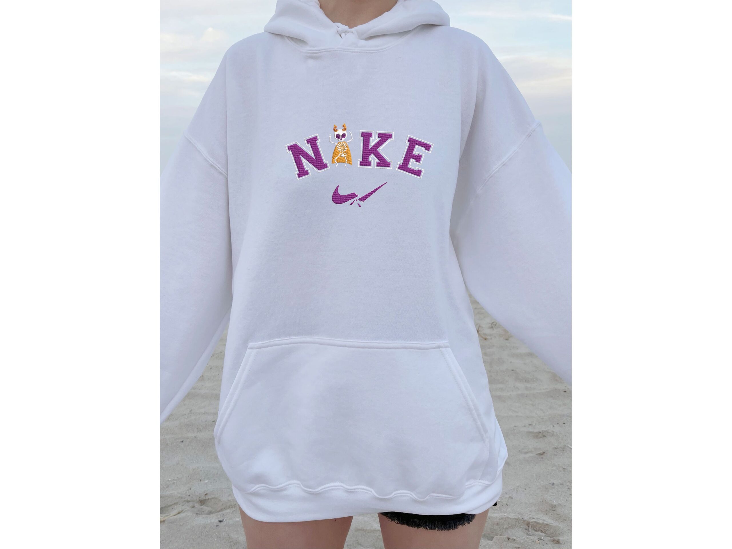 Skeleton Embroidered Sweatshirts Halloween Custom Designs Skeleton Embroidered Sweatshirts Halloween Custom Designs