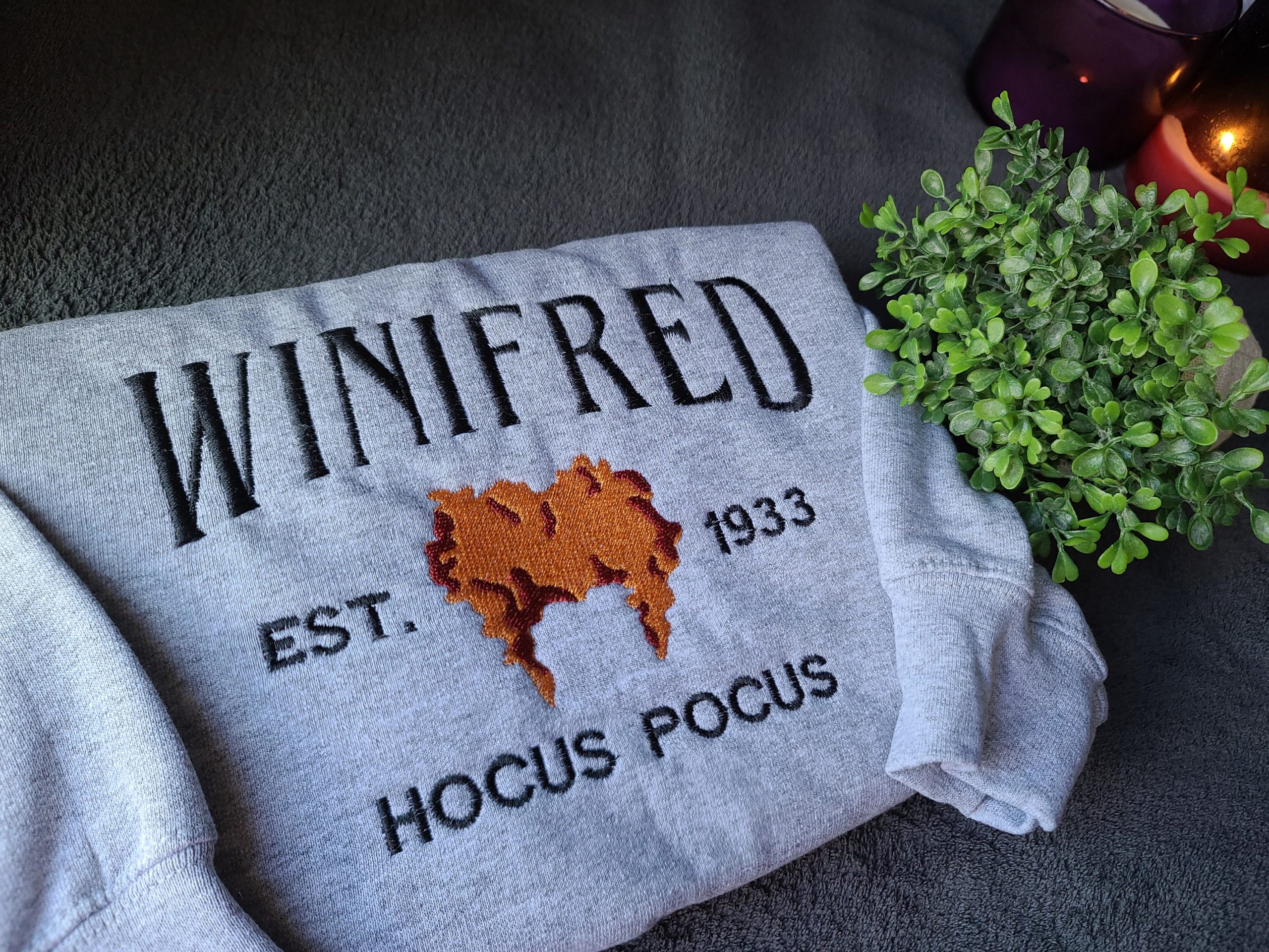 Hocus Pocus Sanderson Witch Museum Winifred Embroidered Sweatshirt Hocus Pocus Sanderson Witch Museum Winifred Embroidered Sweatshirt
