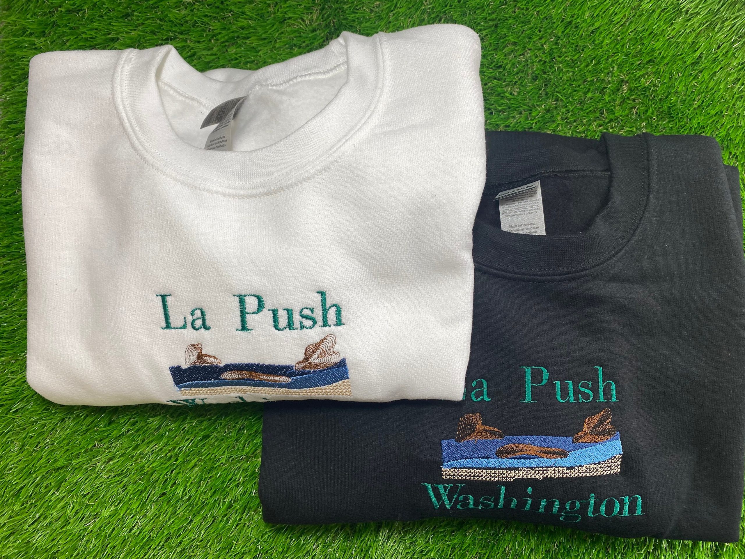 La Push Forks Washington Embroidered Crewneck Sweatshirt La Push Forks Washington Embroidered Crewneck Sweatshirt