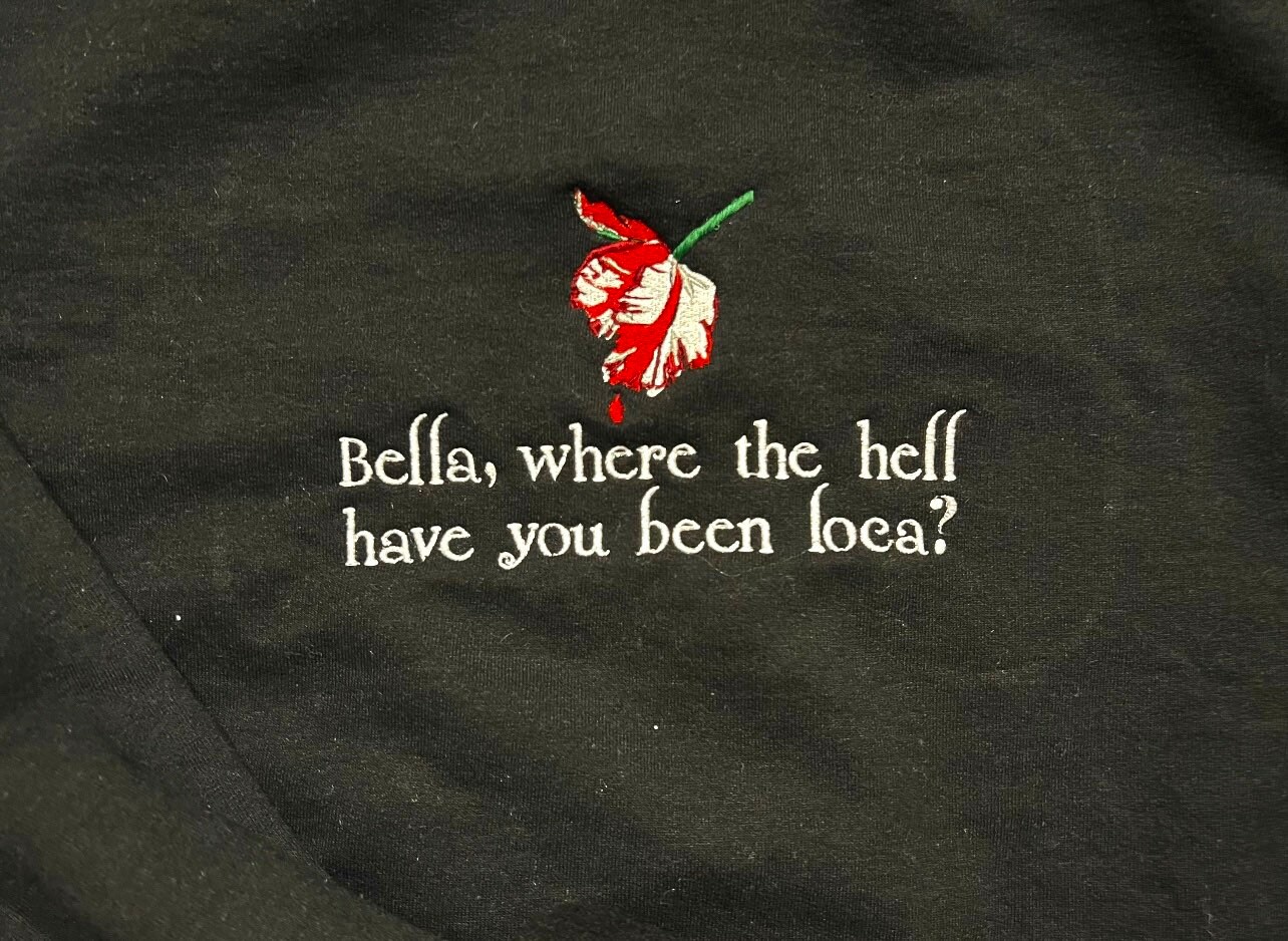 Werewolf “Where The Hell Have You Been Loca?” Embroidered Sweatshirt Werewolf “Where The Hell Have You Been Loca?” Embroidered Sweatshirt