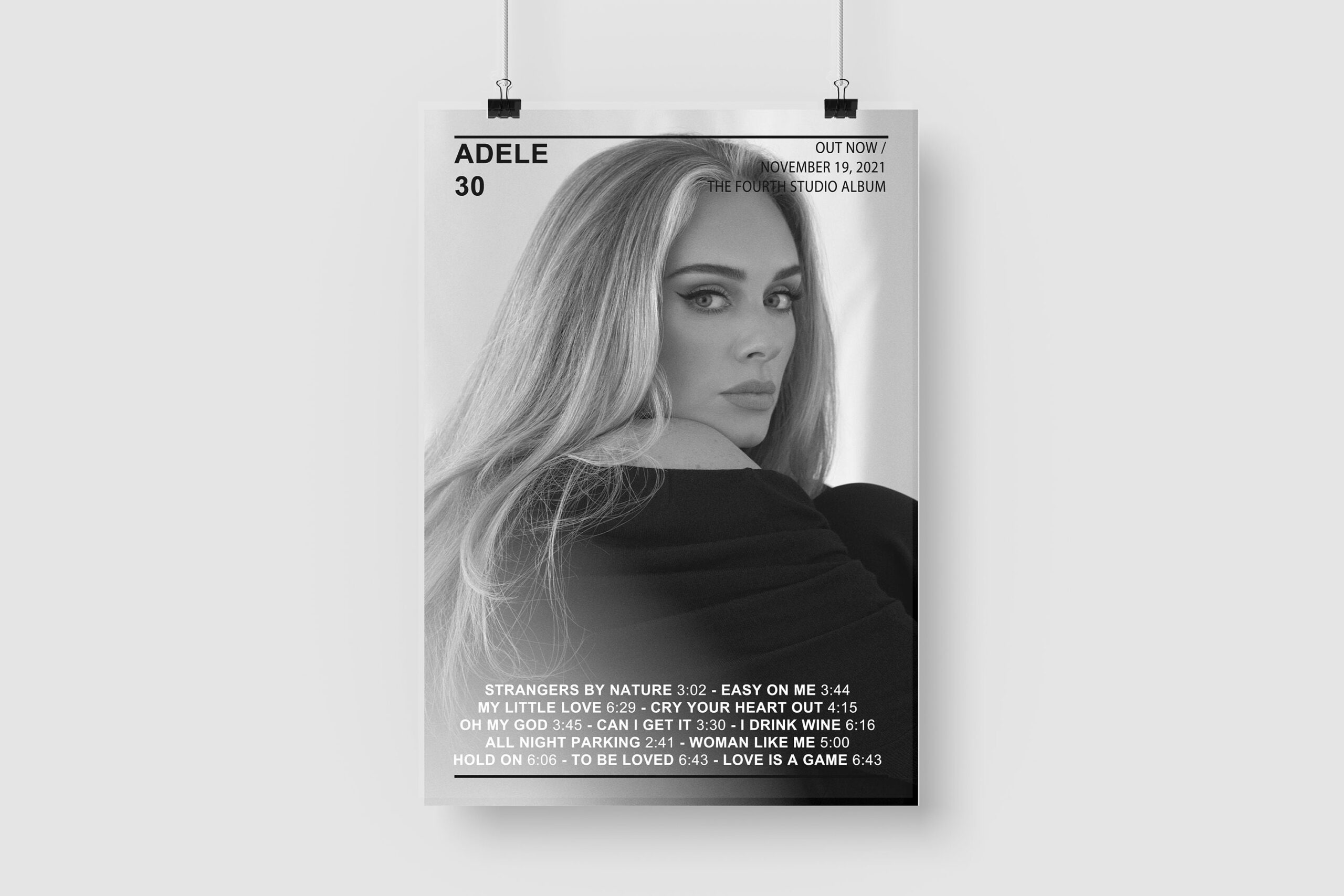 Adele 30 Album Music Poster Adele 30 Album Music Poster