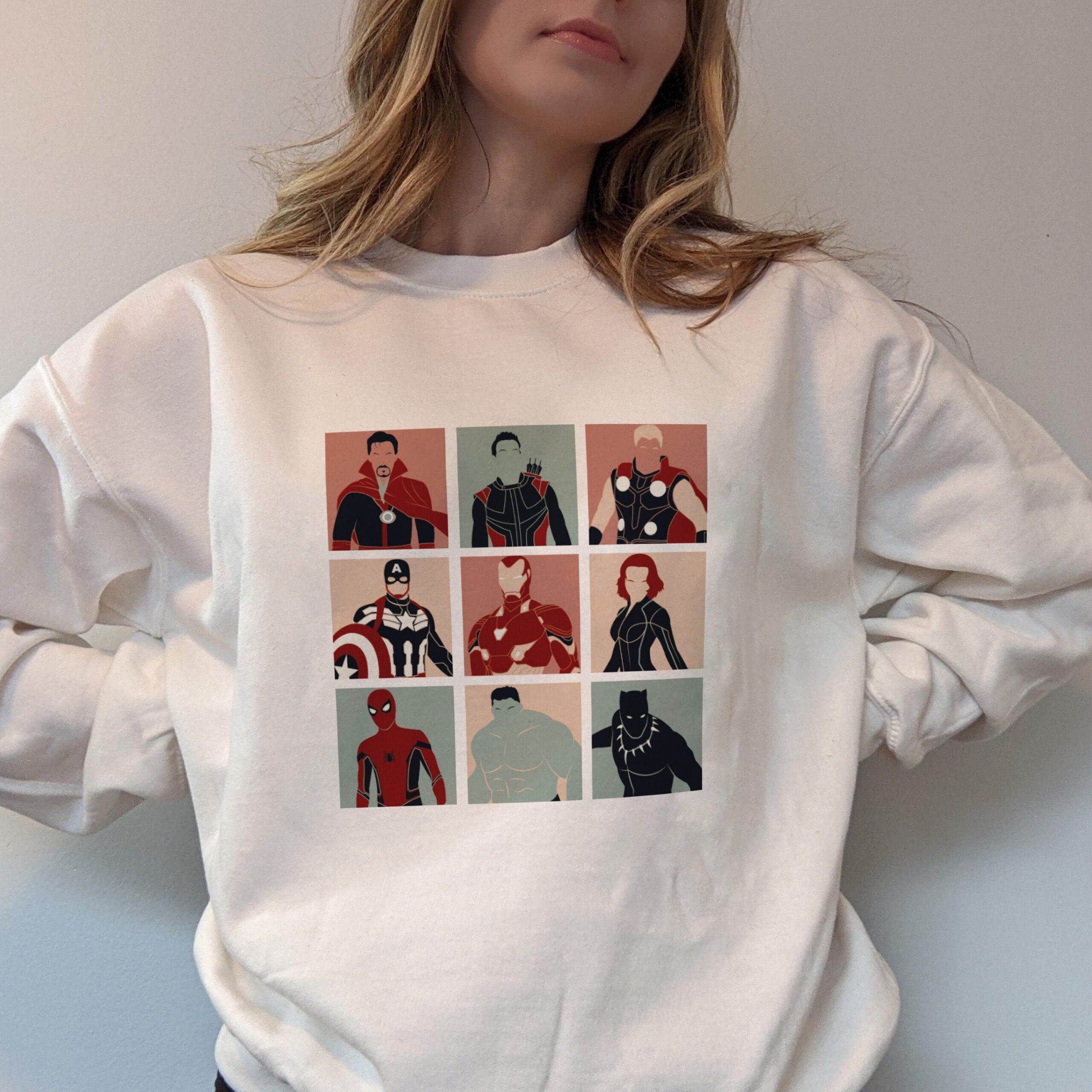Avengers Super Hero Dr Strange Spiderman Ironman Caption Marvel Crewneck Sweatshirt Avengers Super Hero Dr Strange Spiderman Ironman Caption Marvel Crewneck Sweatshirt