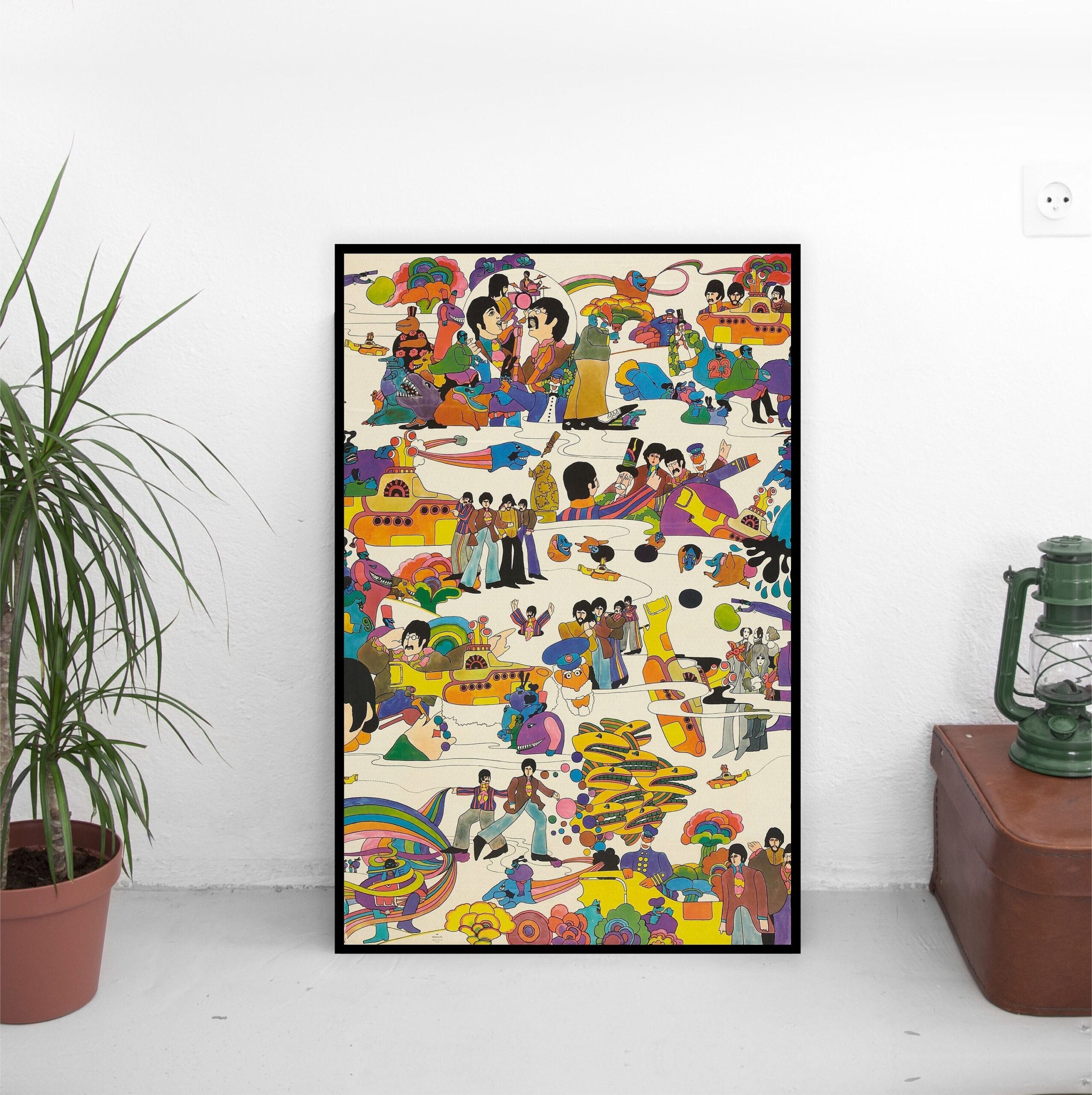 Beatles Yellow Submarine Album Canvas Poster Beatles Yellow Submarine Album Canvas Poster
