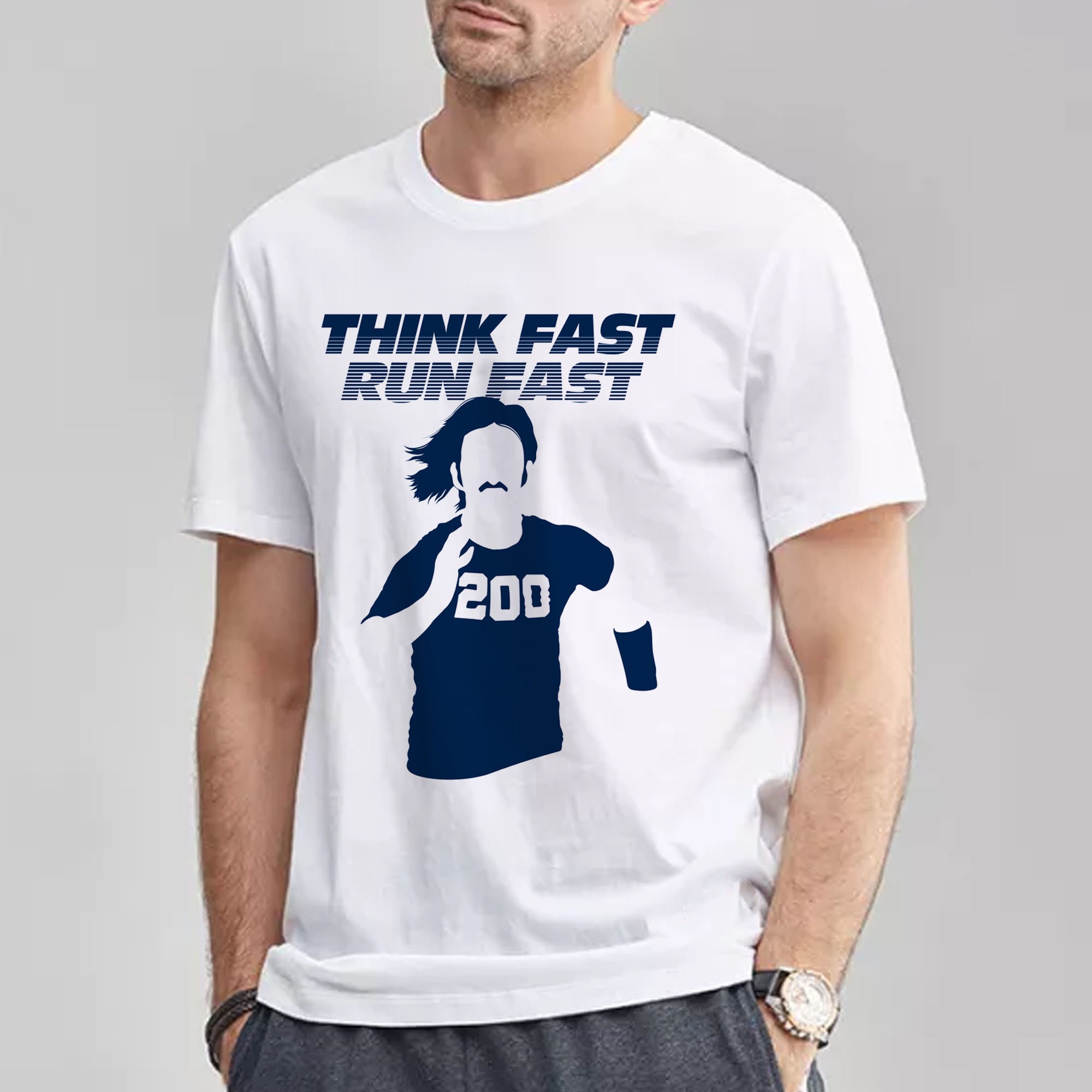 Chad Powers T-Shirt Think Fast Run T-shirt Shirt Tee Unisex Chad Powers T-Shirt Think Fast Run T-shirt Shirt Tee Unisex
