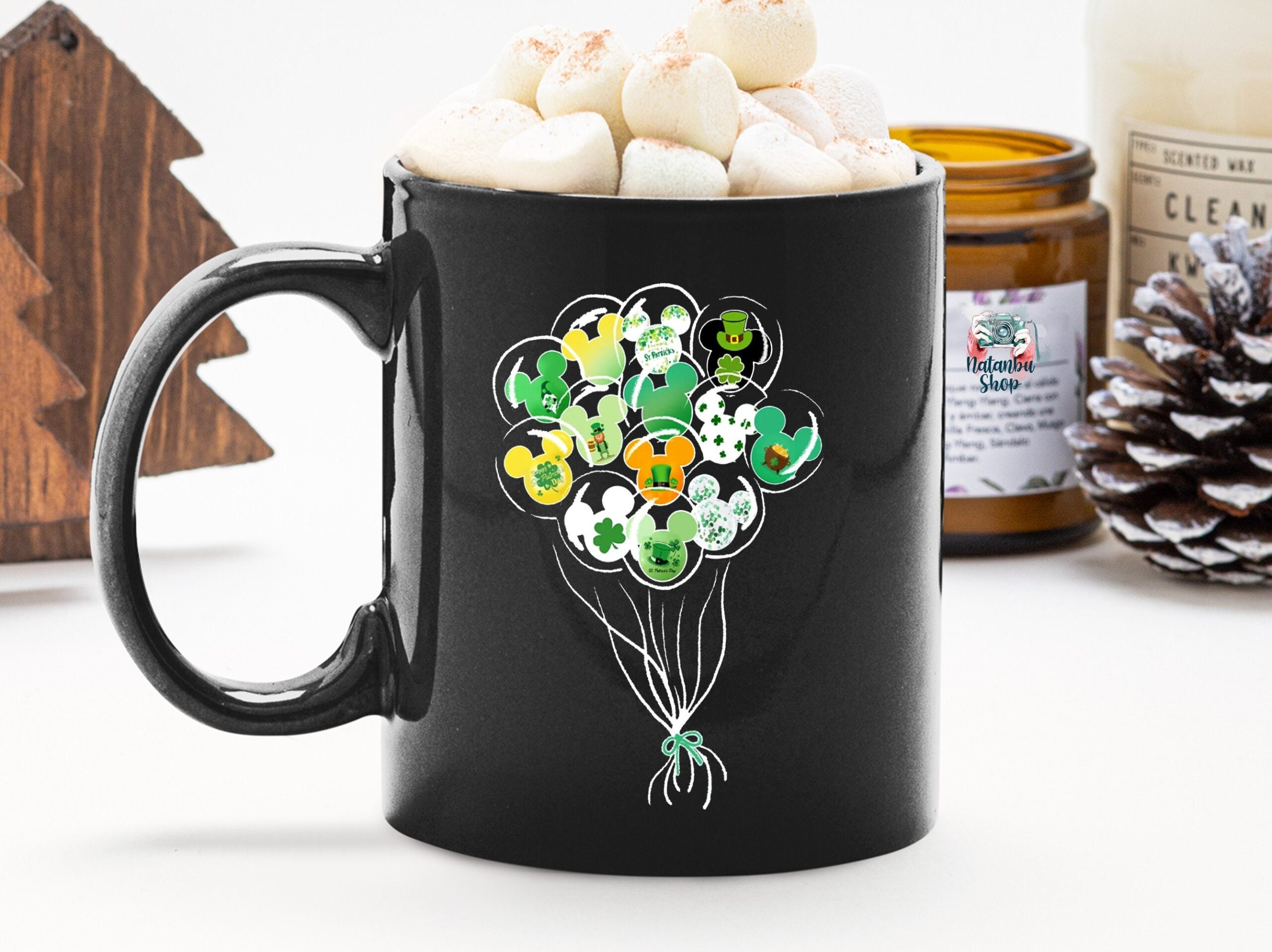Disney Balloon St Patrick's Day Coffee Mug Disney Balloon St Patrick's Day Coffee Mug