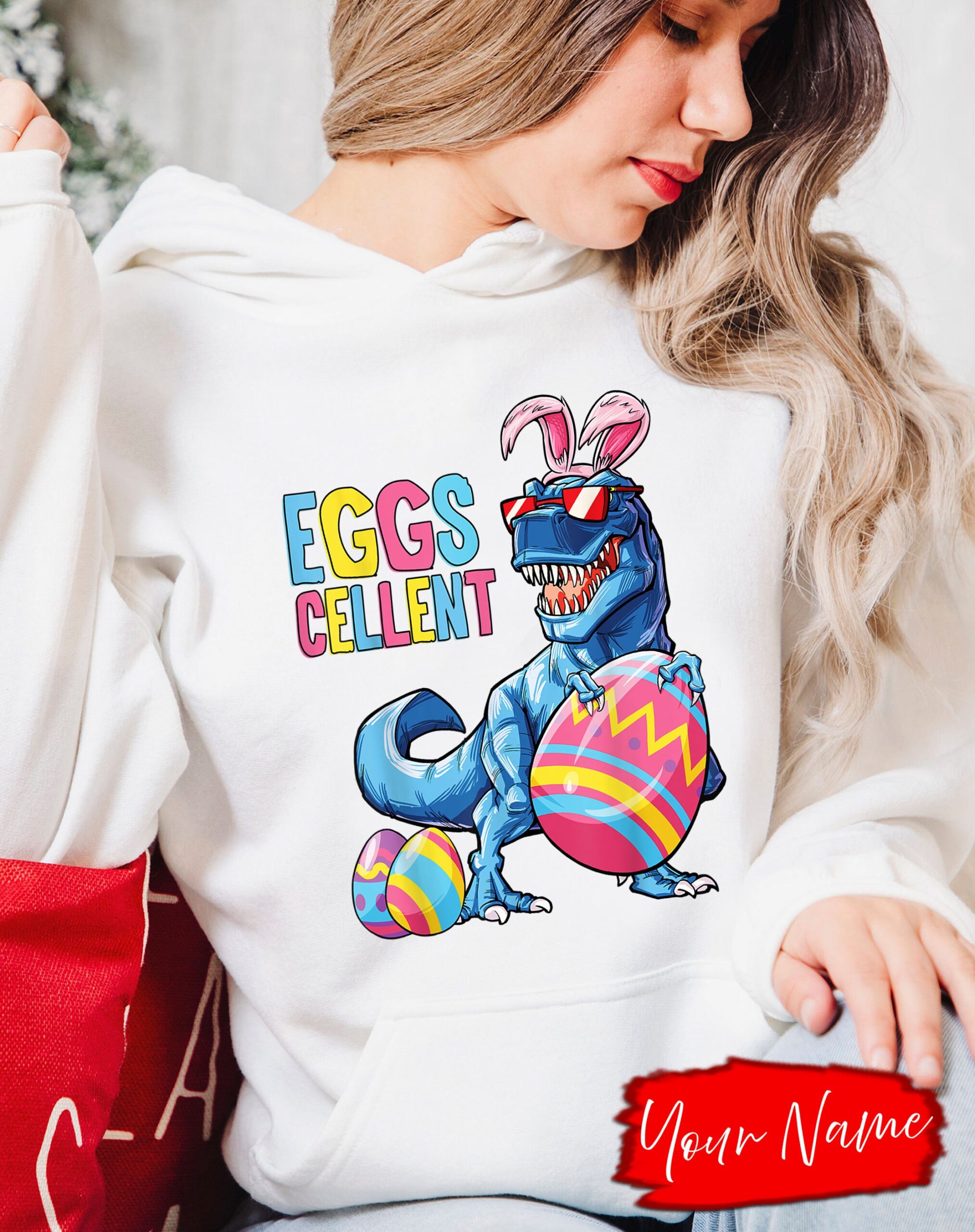 Eggs Cellent Easter Dinosaur Sweatshirt Eggs Cellent Easter Dinosaur Sweatshirt