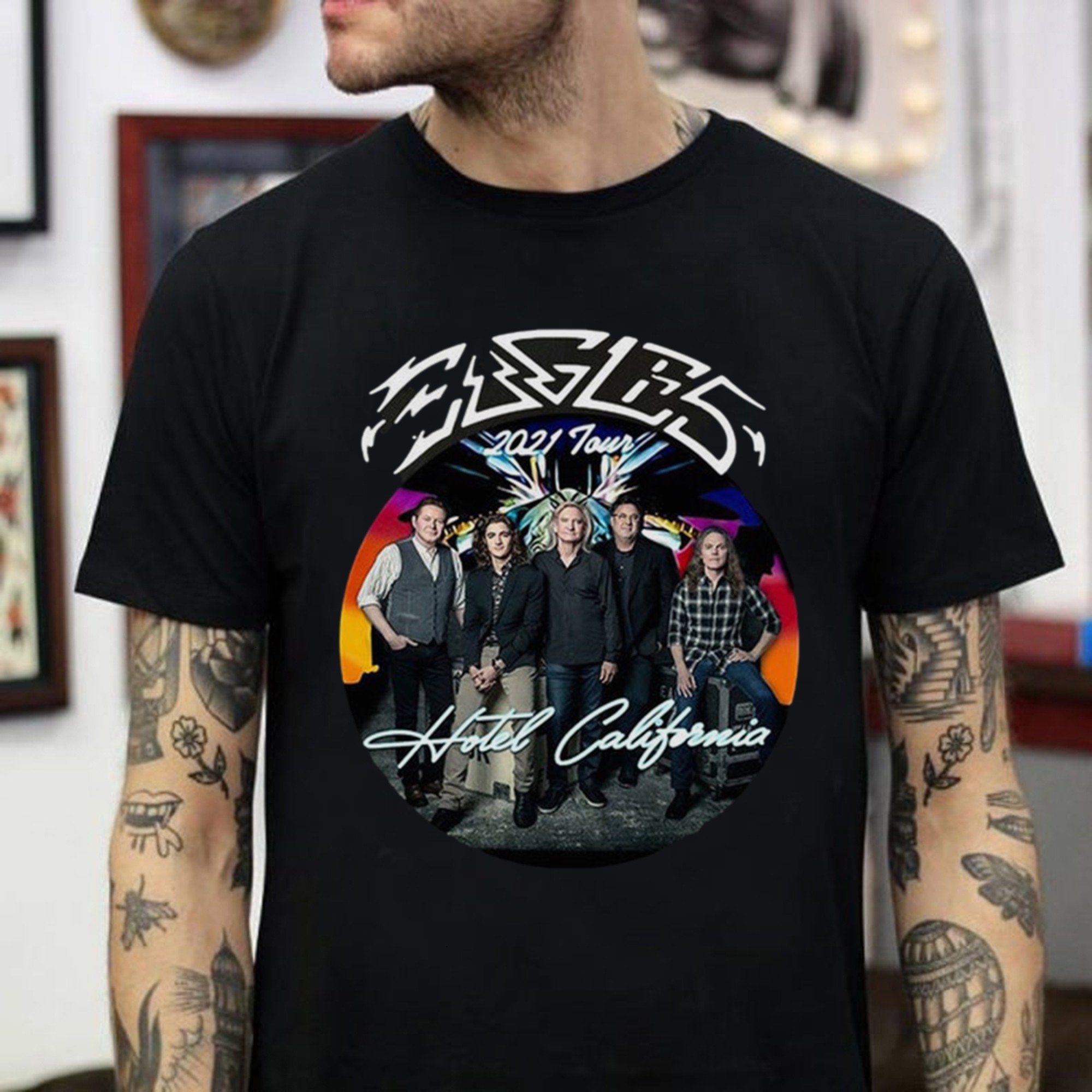 Hotel California 2021 Tour Eagles Rock Band Shirt Hotel California 2021 Tour Eagles Rock Band Shirt