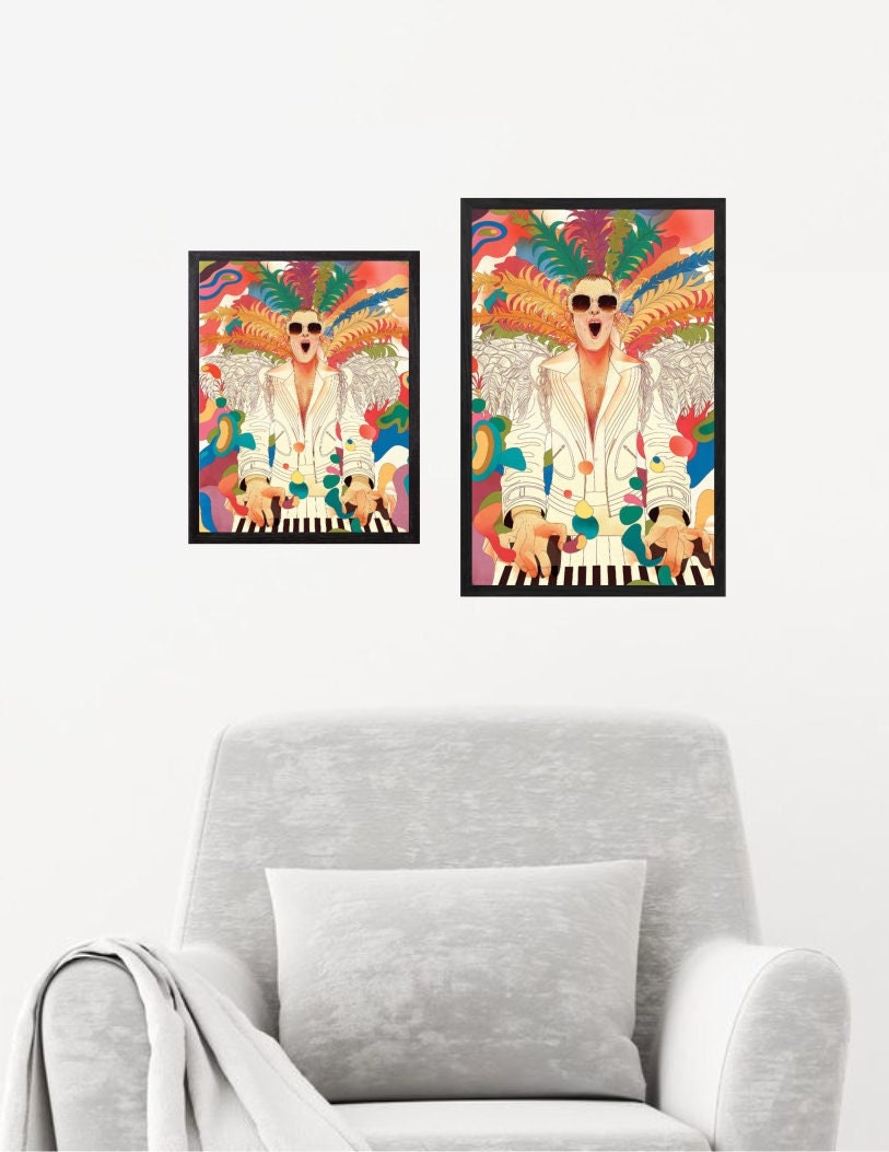 Elton John Wall Art Canvas Póter Elton John Wall Art Canvas Póter