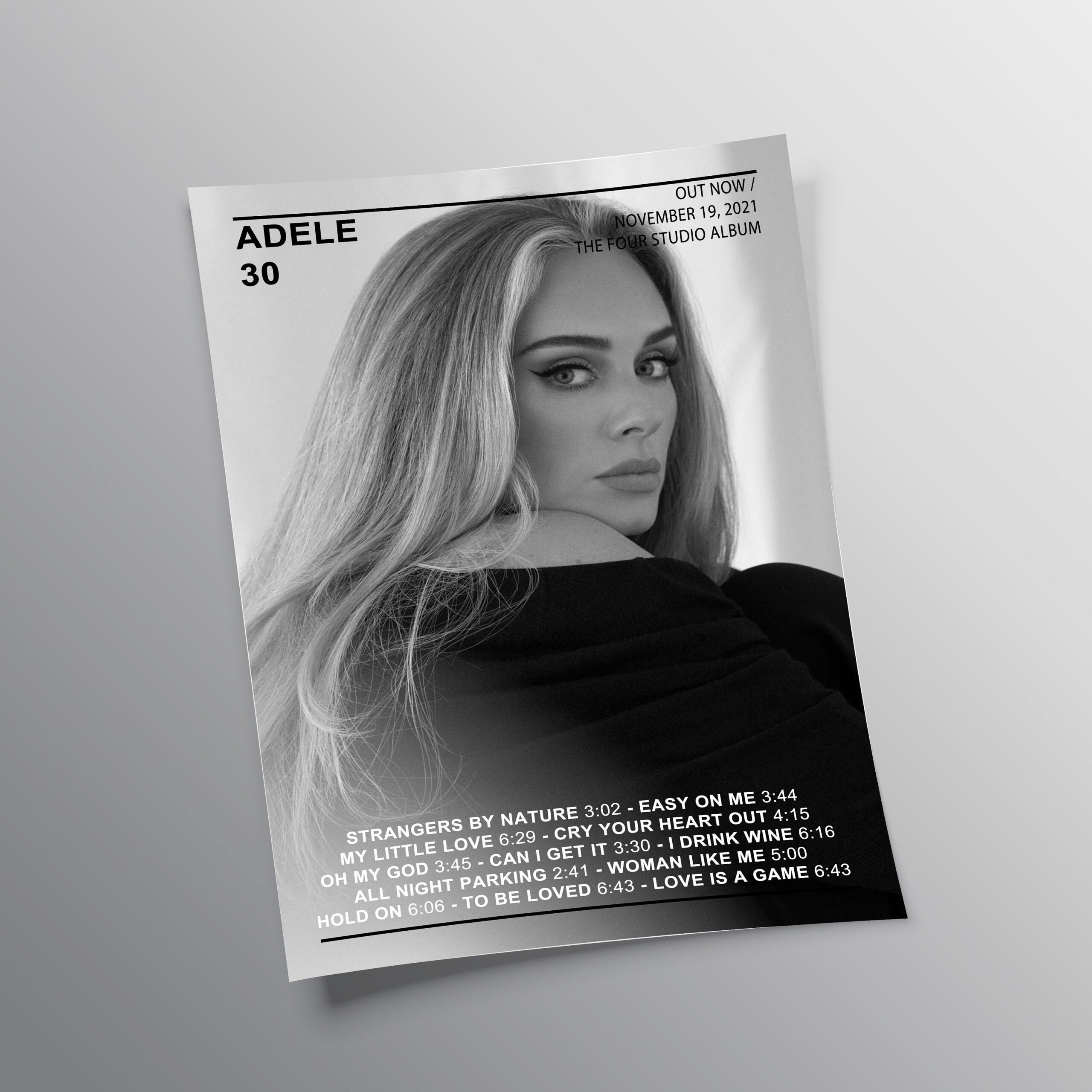 Adele 30 Album Music Poster Adele 30 Album Music Poster