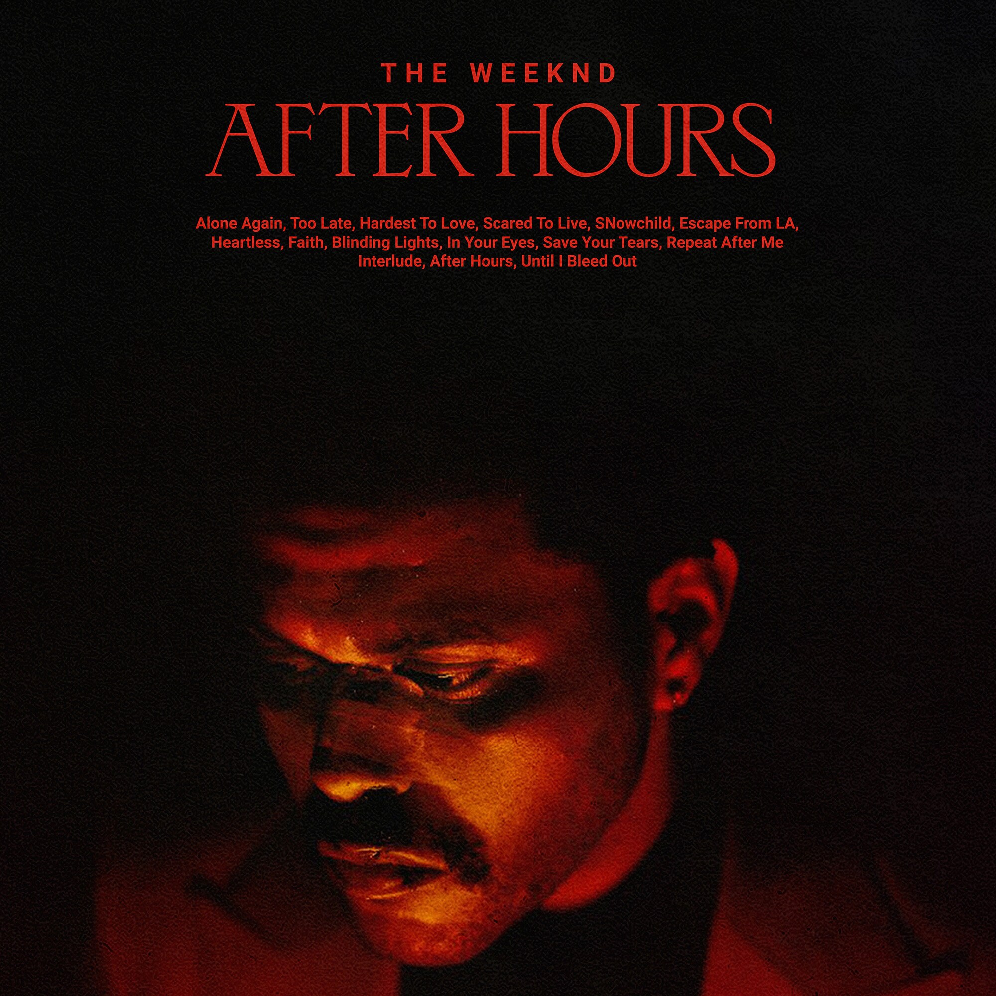 The Weeknd After Hours Album Canvas Poster Print The Weeknd After Hours Album Canvas Poster Print