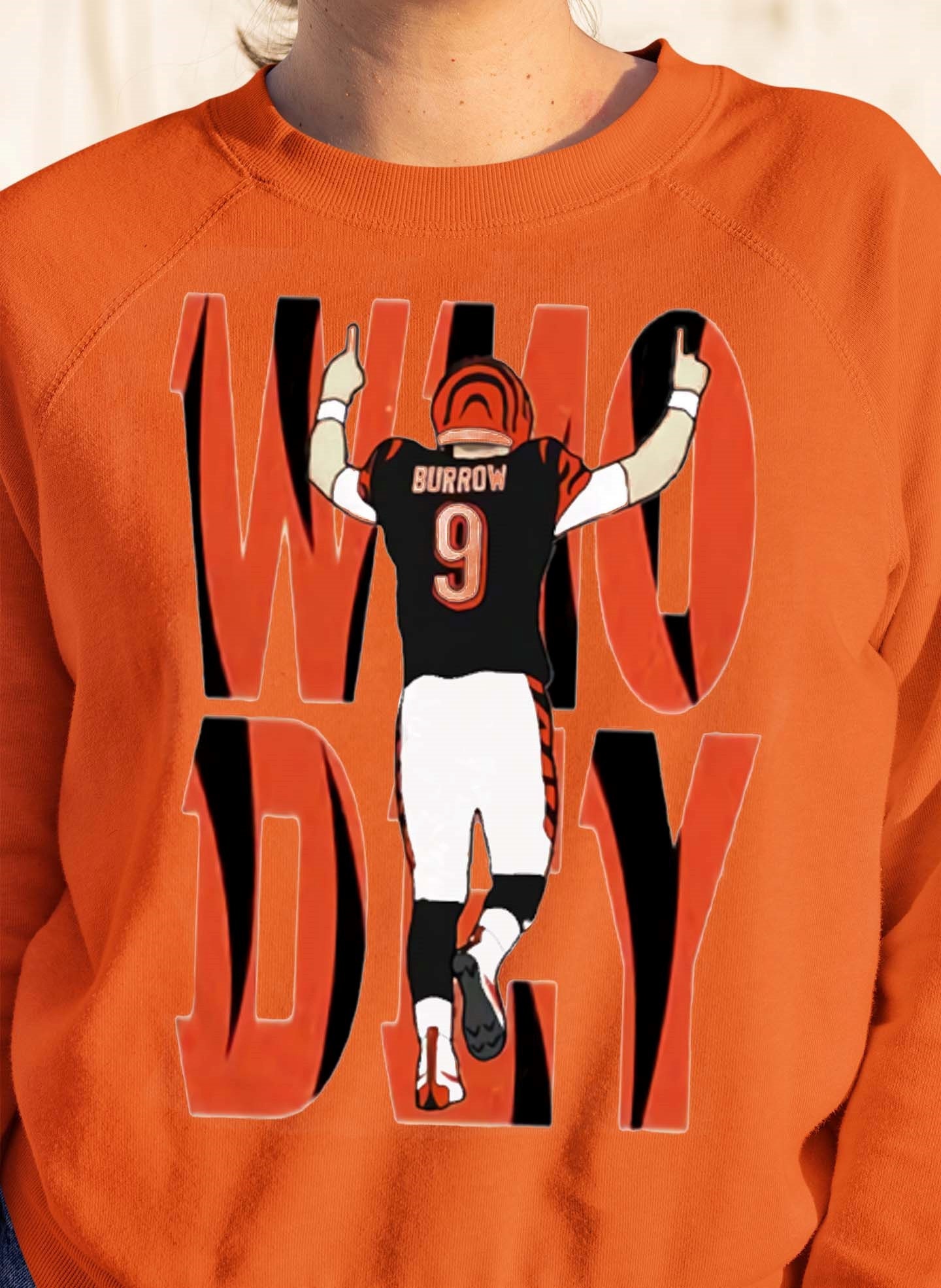 Burrow Who Dey Cincinnati Sweatshirt Burrow Who Dey Cincinnati Sweatshirt