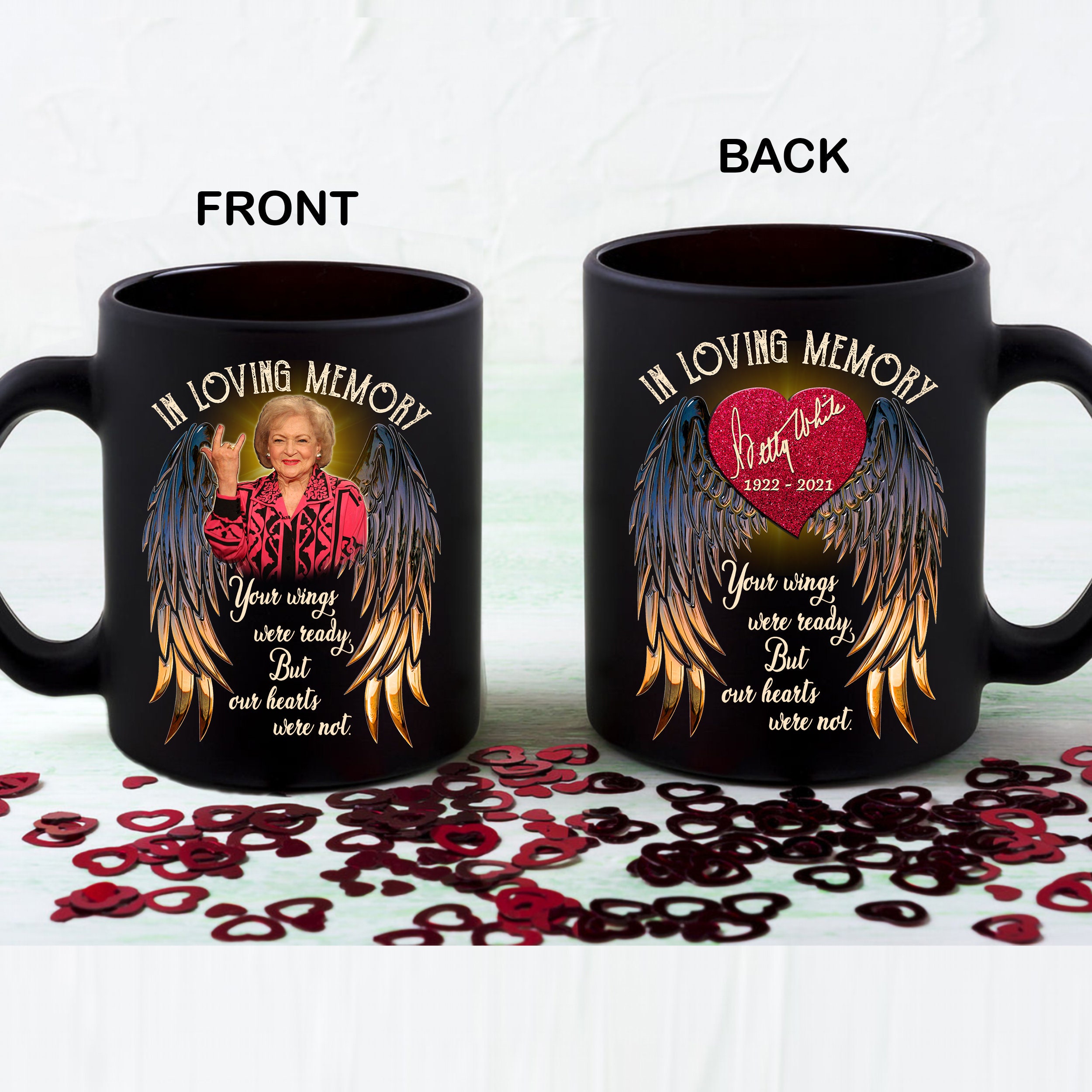 In Loving Memory Betty White Black Mug In Loving Memory Betty White Black Mug