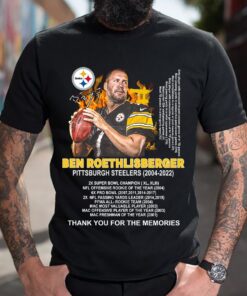 Ben Roethlisberger Steelers 2004 2022 Thank You For The Memories Signature Shirt