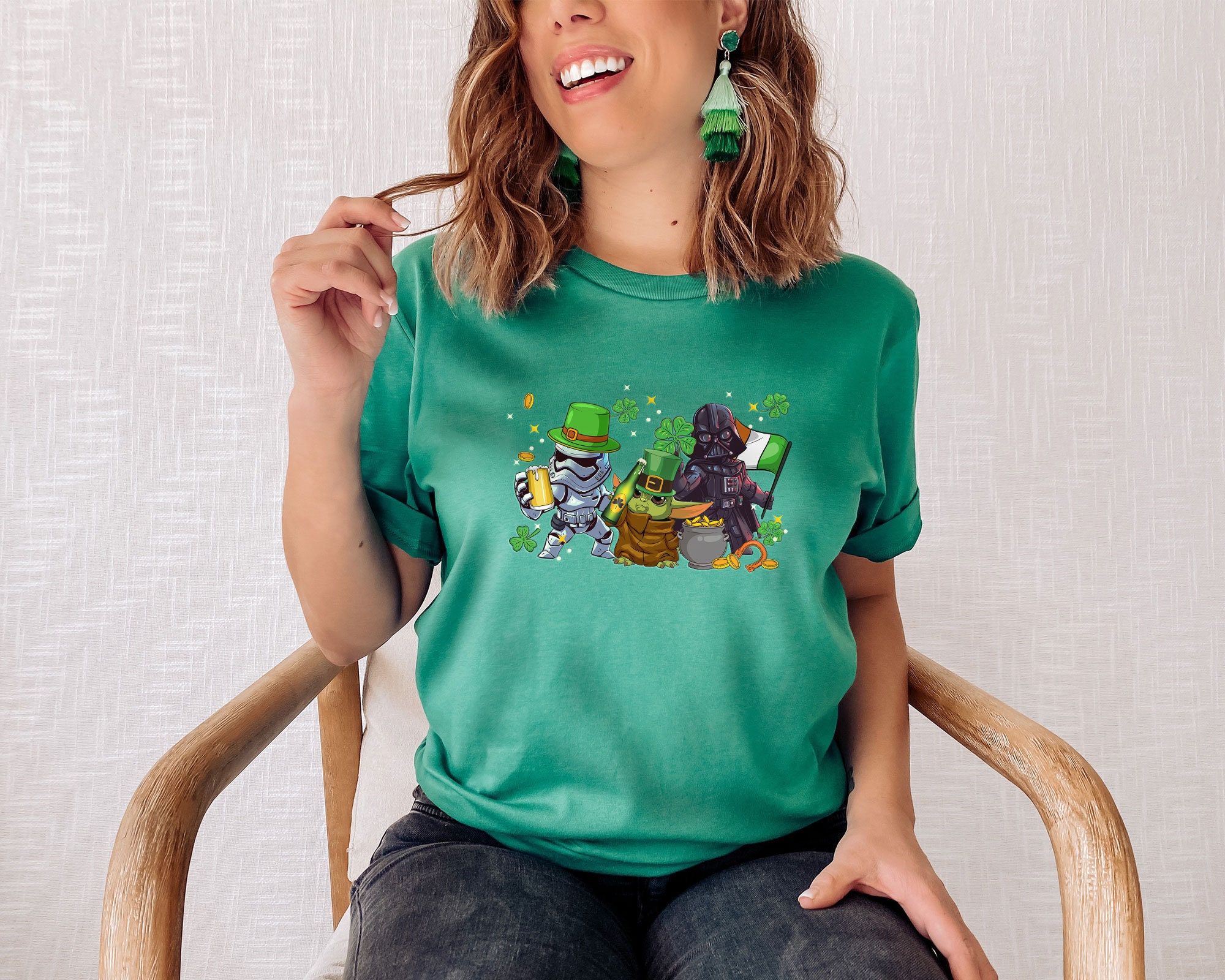 Baby Stormtrooper Yoda Darth Vader St Patricks Sweatshirt Shamrocks Baby Stormtrooper Yoda Darth Vader St Patricks Sweatshirt Shamrocks