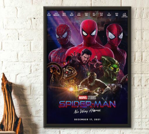 Three Spiderman No Way Home Marvel Movie Posters