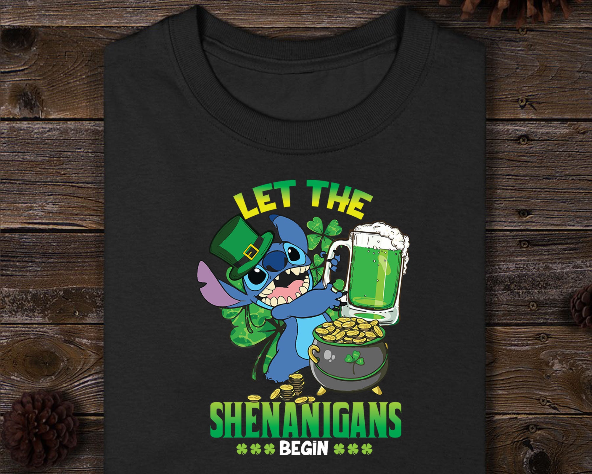 Stitch Lucky Leaf St Patrick's Day T-Shirt Stitch Lucky Leaf St Patrick's Day T-Shirt