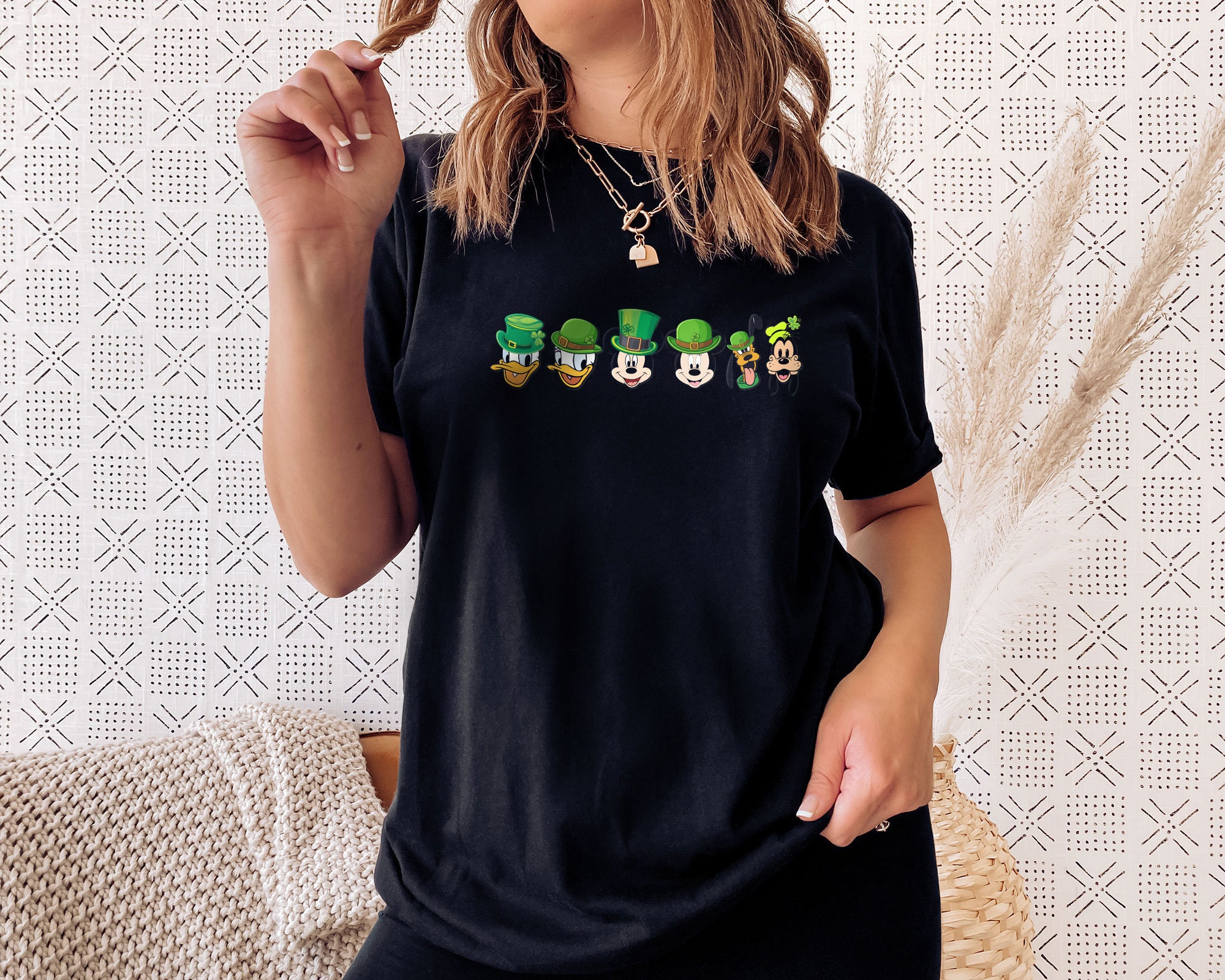 Mickey Mouse Characters Heads Irish Sweatshirt Mickey Mouse Characters Heads Irish Sweatshirt