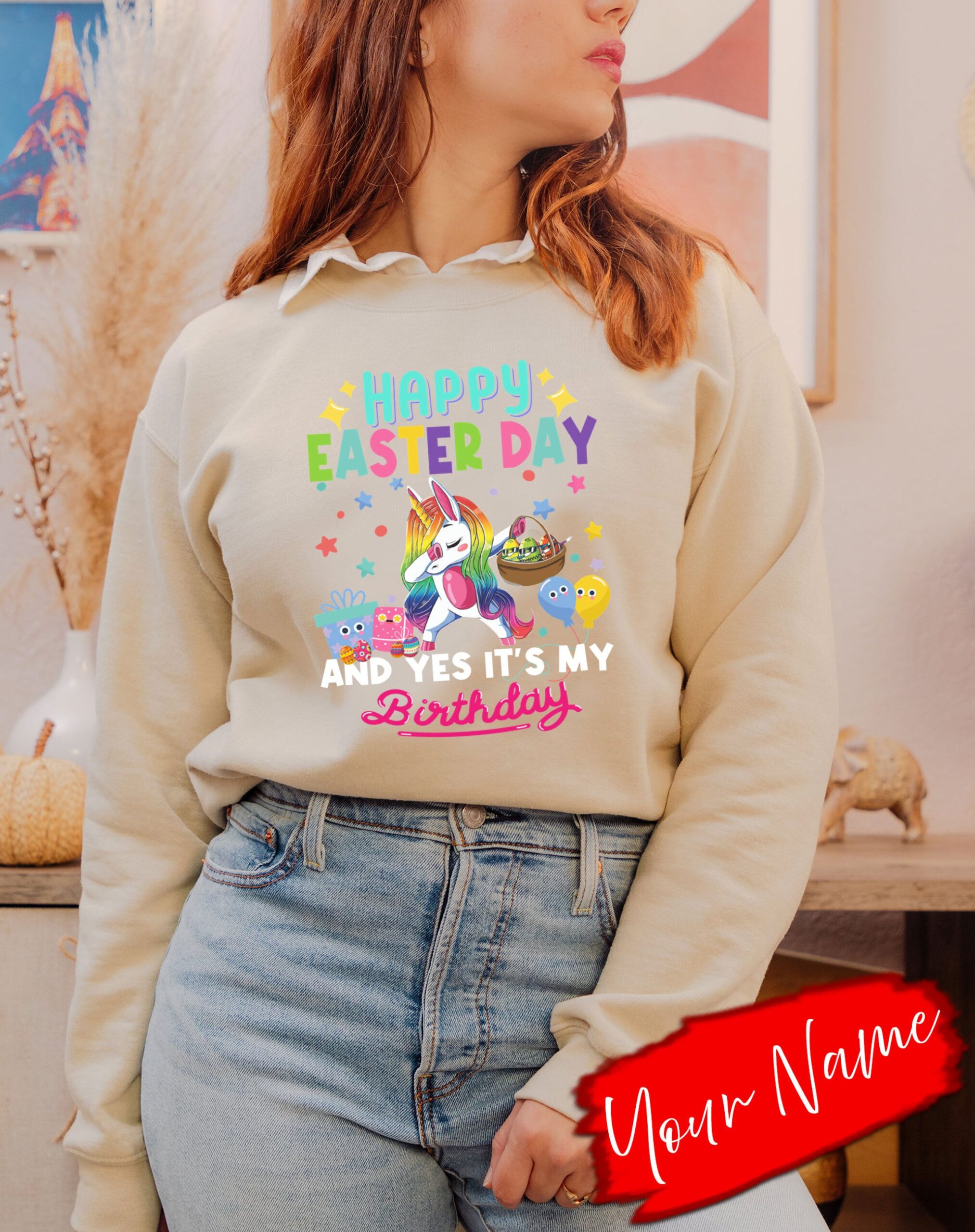 Yes It's My Birthday Easter Unicorn Sweatshirt Yes It's My Birthday Easter Unicorn Sweatshirt