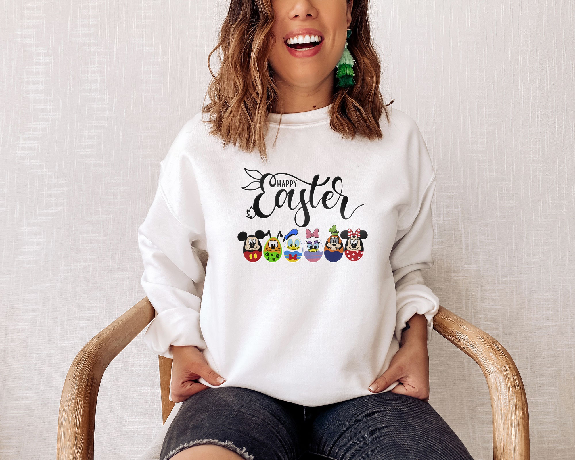 Happy Easter Disney Mickey Friends Sweatshirt Happy Easter Disney Mickey Friends Sweatshirt