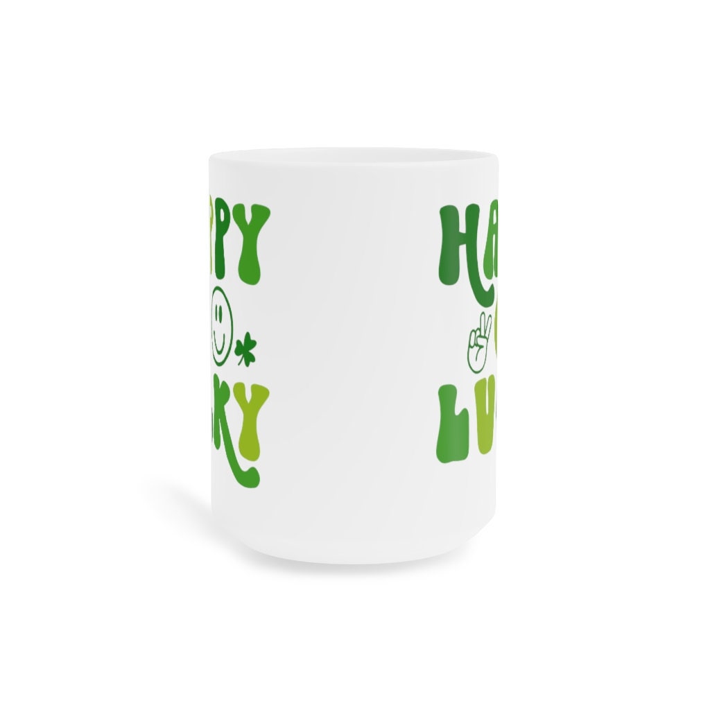 St. Patrick's Day Happy Go Lucky Ceramic Mugs St. Patrick's Day Happy Go Lucky Ceramic Mugs