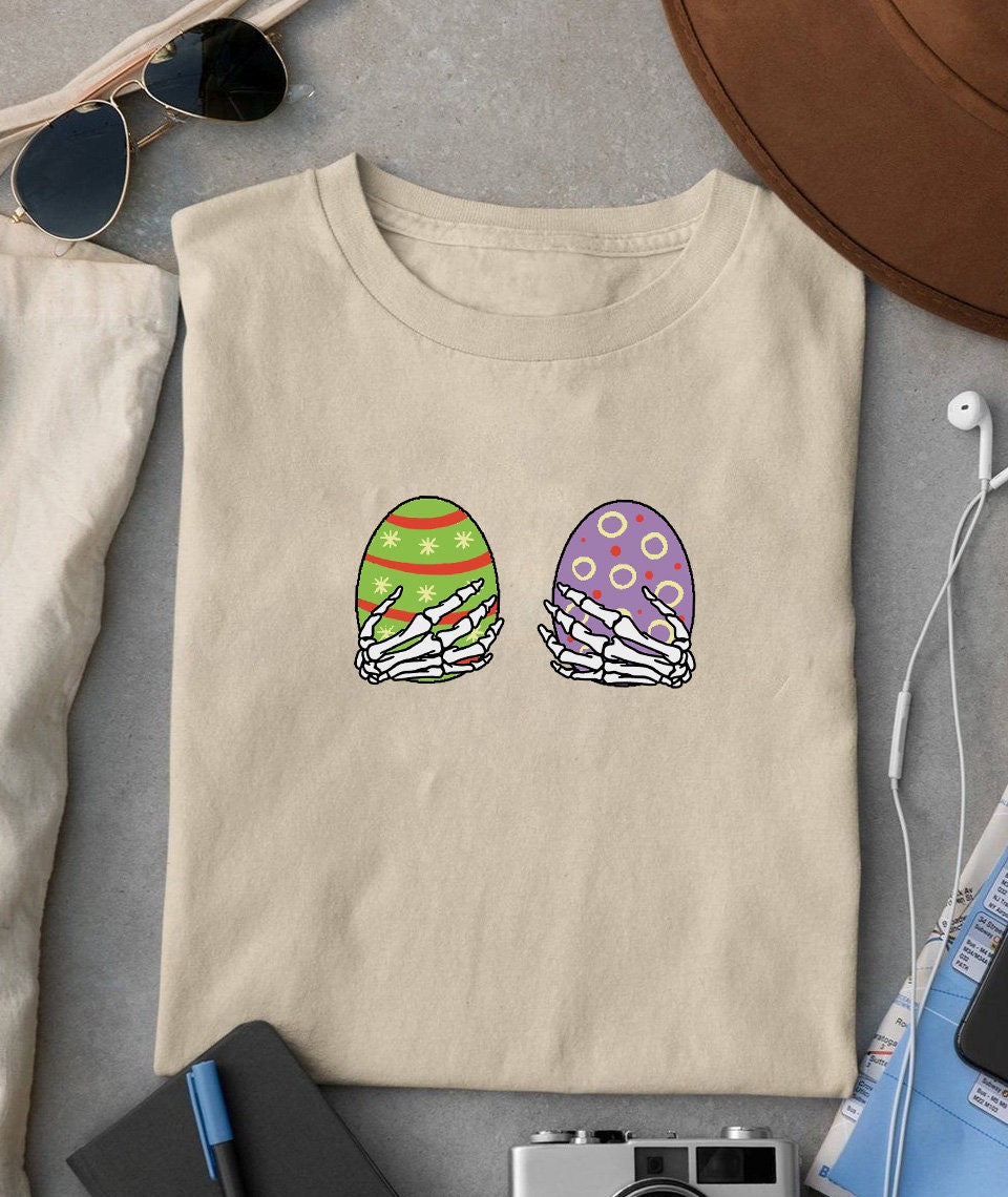 Easter Eggs Skeleton Hand Boobs Sweatshirt Easter Eggs Skeleton Hand Boobs Sweatshirt