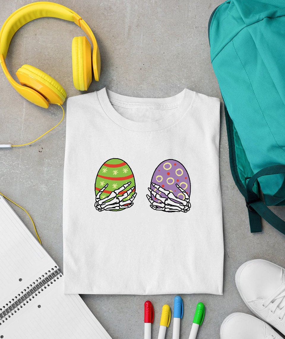 Easter Eggs Skeleton Hand Boobs Sweatshirt Easter Eggs Skeleton Hand Boobs Sweatshirt