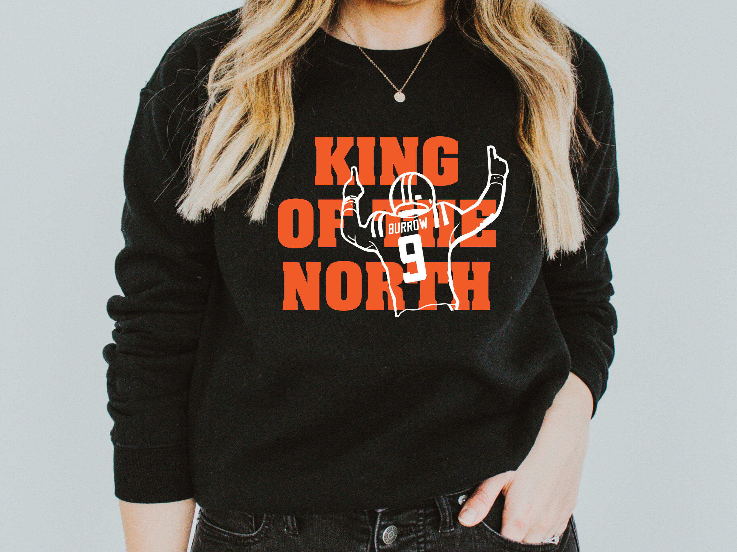 Joe Burrow King Of The North Crewneck Sweatshirt Joe Burrow King Of The North Crewneck Sweatshirt
