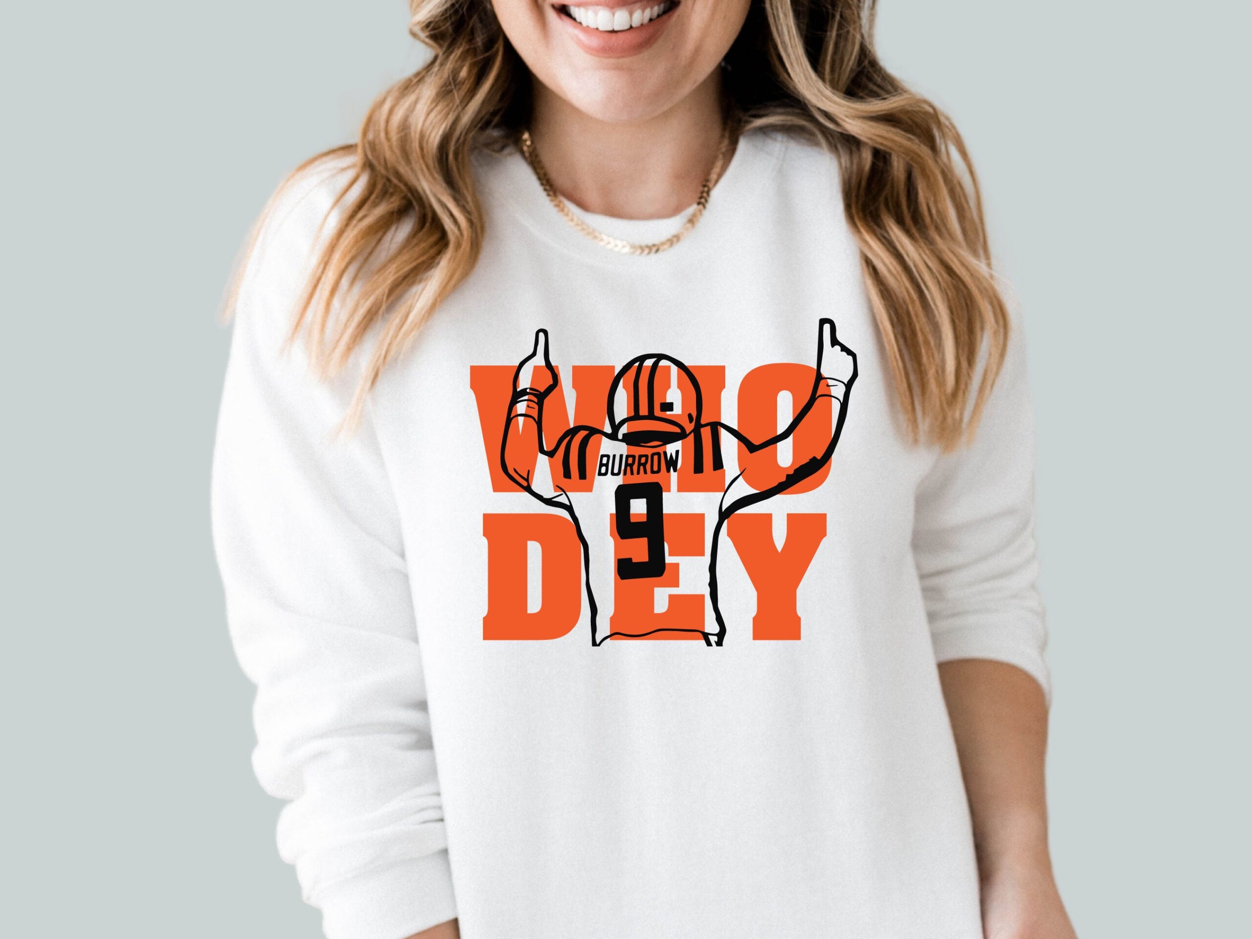 Joe Burrow Who Dey Crewneck Sweatshirt Joe Burrow Who Dey Crewneck Sweatshirt