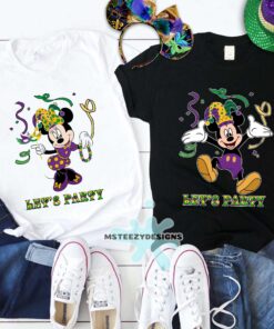 Let’s Party Mickey Minnie Mouse Mardi Gras Shirts