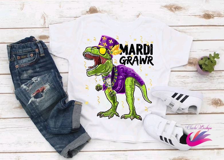 Mardi Gras Dinosaur Shirt Mardi Gras Dinosaur Shirt