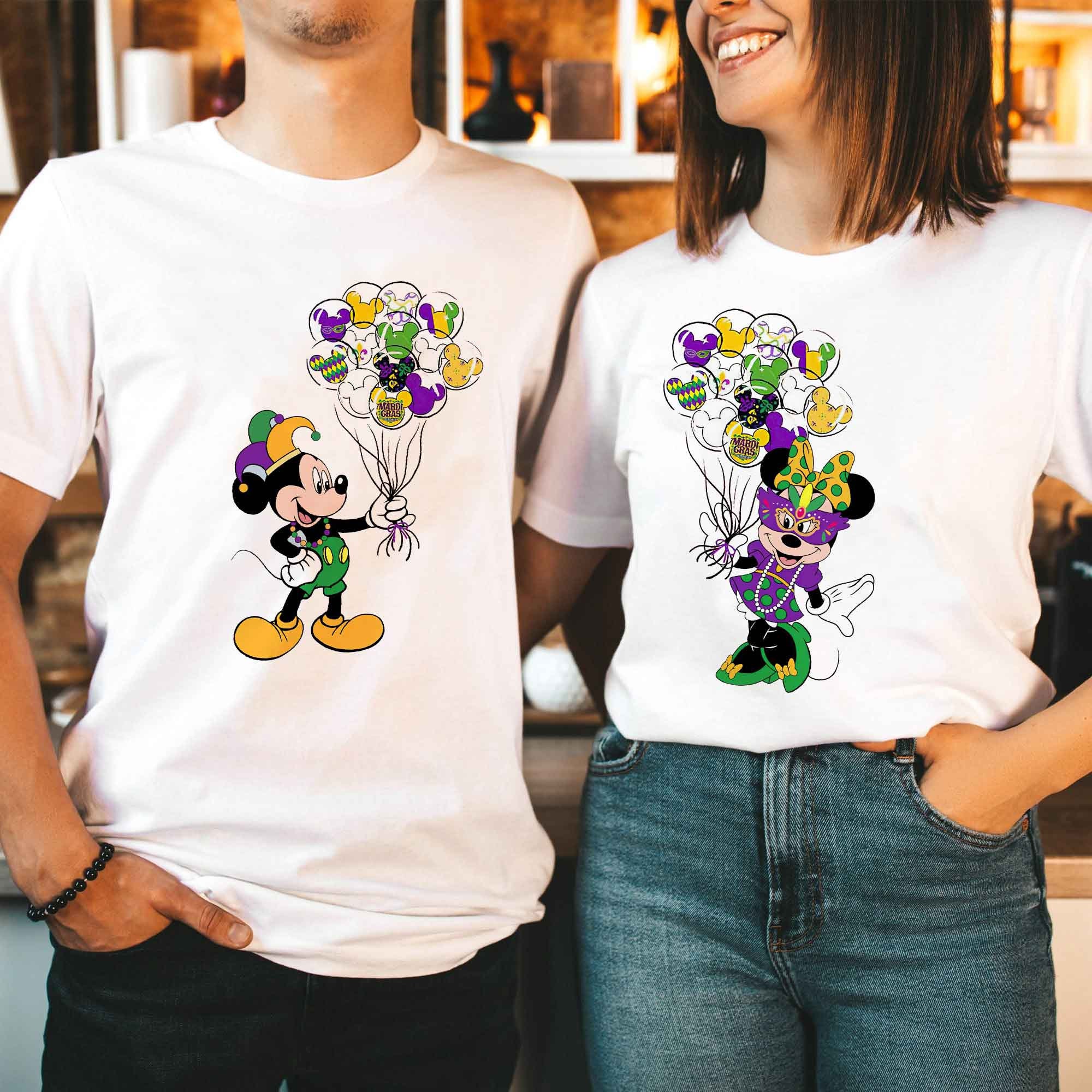 Mardi Gras Disney Mickey Minnie 2022 Couple Shirt Mardi Gras Disney Mickey Minnie 2022 Couple Shirt