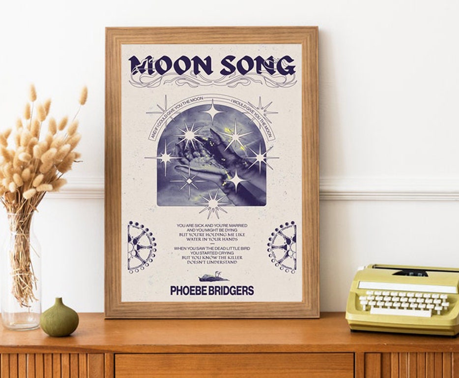 Moon Song Phoebe Bridgers Canvas Poster Moon Song Phoebe Bridgers Canvas Poster