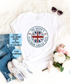 Platinum Jubilee Shirt Queen Elizabeth II 2022 The Queen’s T Official Logo T-Shirt Royal Monarchy
