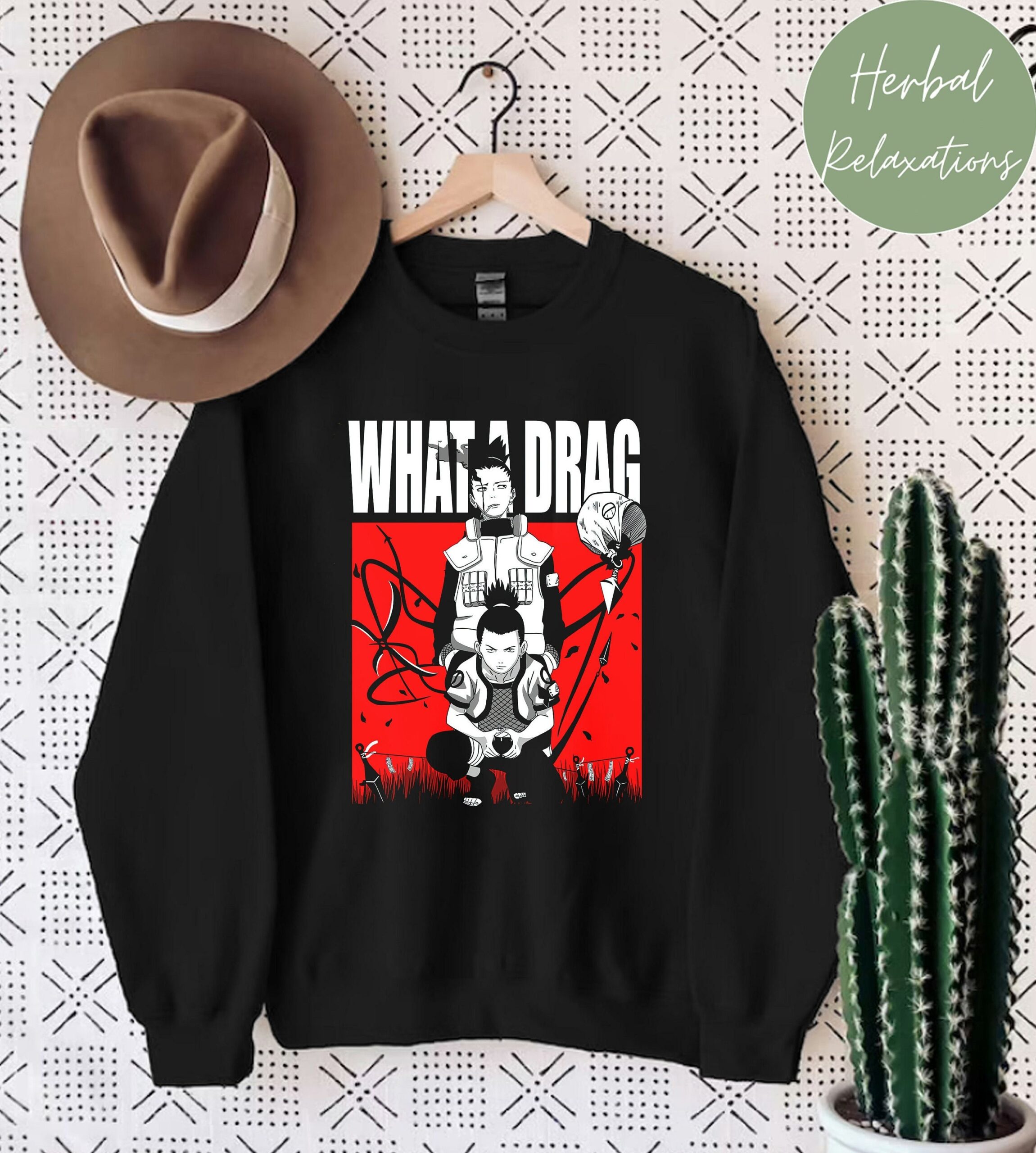 Shikamaru What A Drag Anime Sweatshirt Shikamaru What A Drag Anime Sweatshirt
