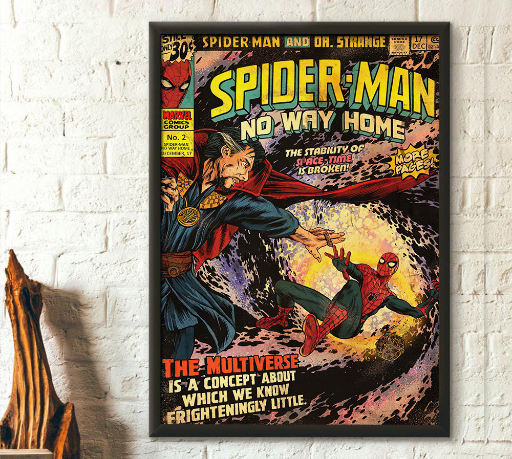 Spider-Man No Way Home (2021) Vintage Movie Poster Spider-Man No Way Home (2021) Vintage Movie Poster