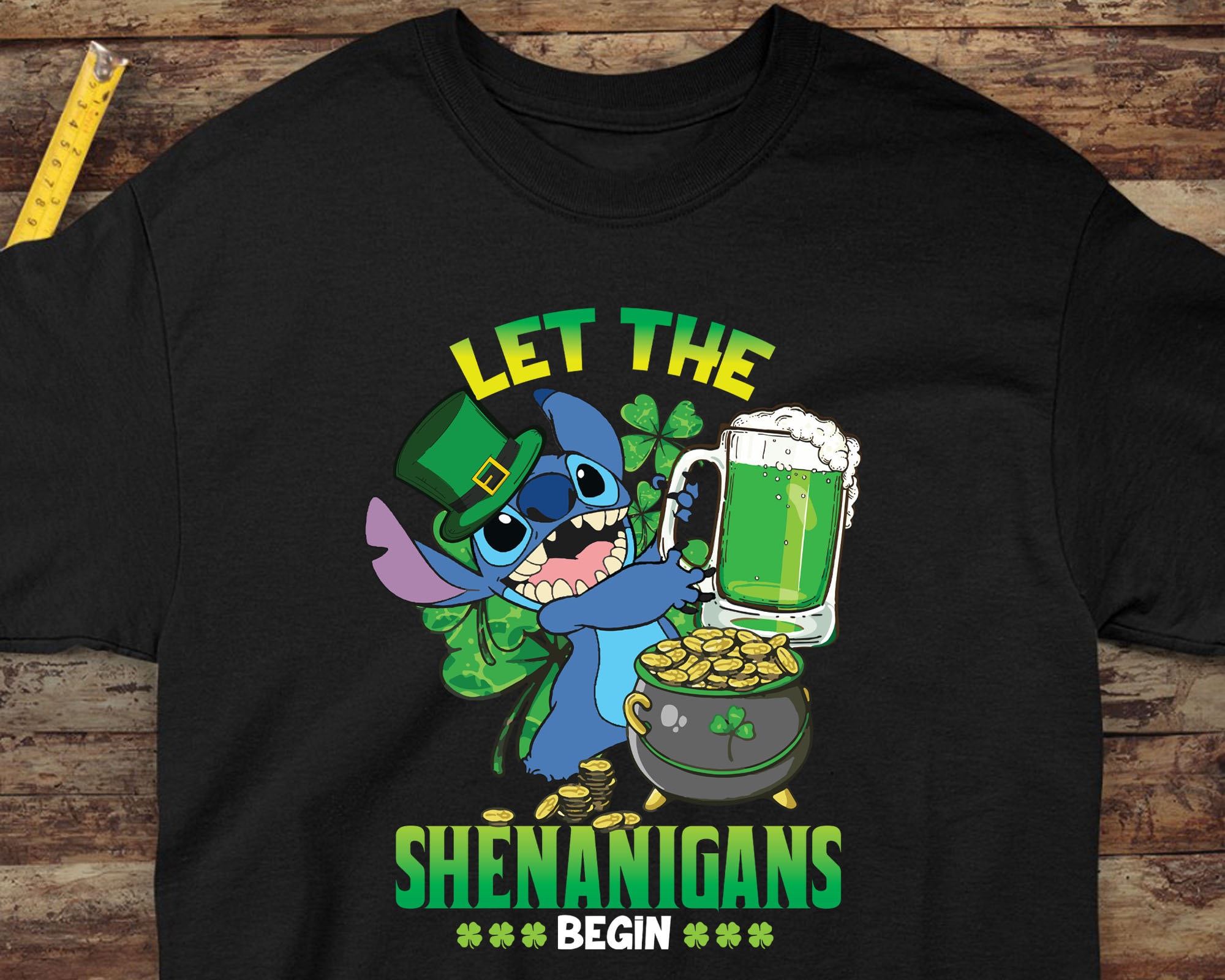 Stitch Lucky Leaf St Patrick's Day T-Shirt Stitch Lucky Leaf St Patrick's Day T-Shirt