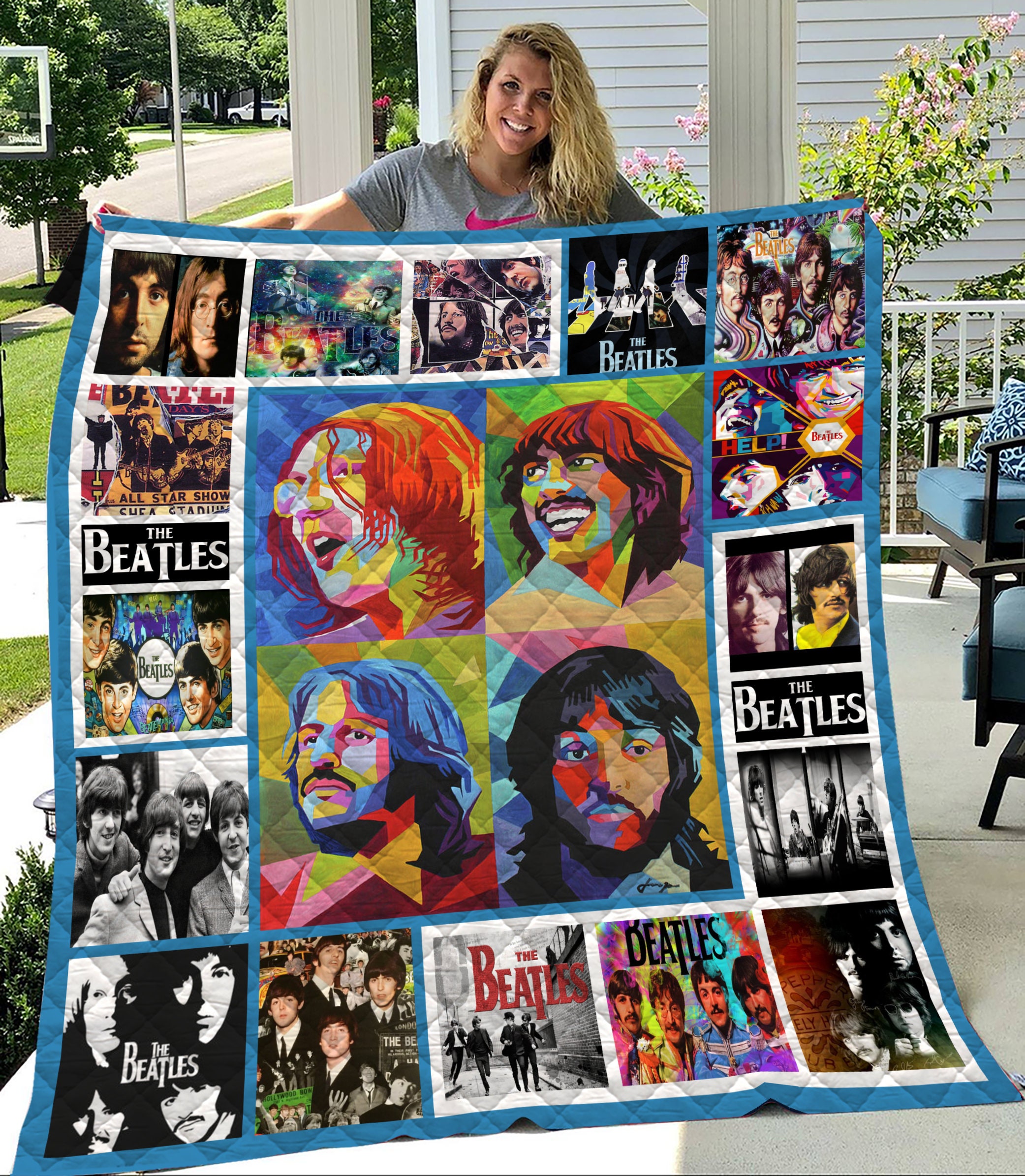 The Beatles Rock Band Fleece Blanket The Beatles Rock Band Fleece Blanket