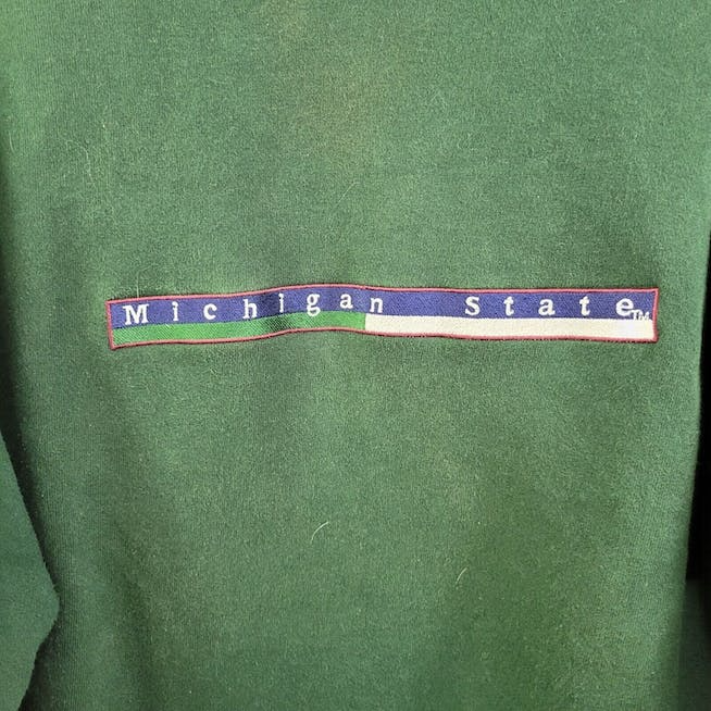Vintage 90s Michigan State Spartans University Embroidered Crewneck Sweatshirt Vintage 90s Michigan State Spartans University Embroidered Crewneck Sweatshirt