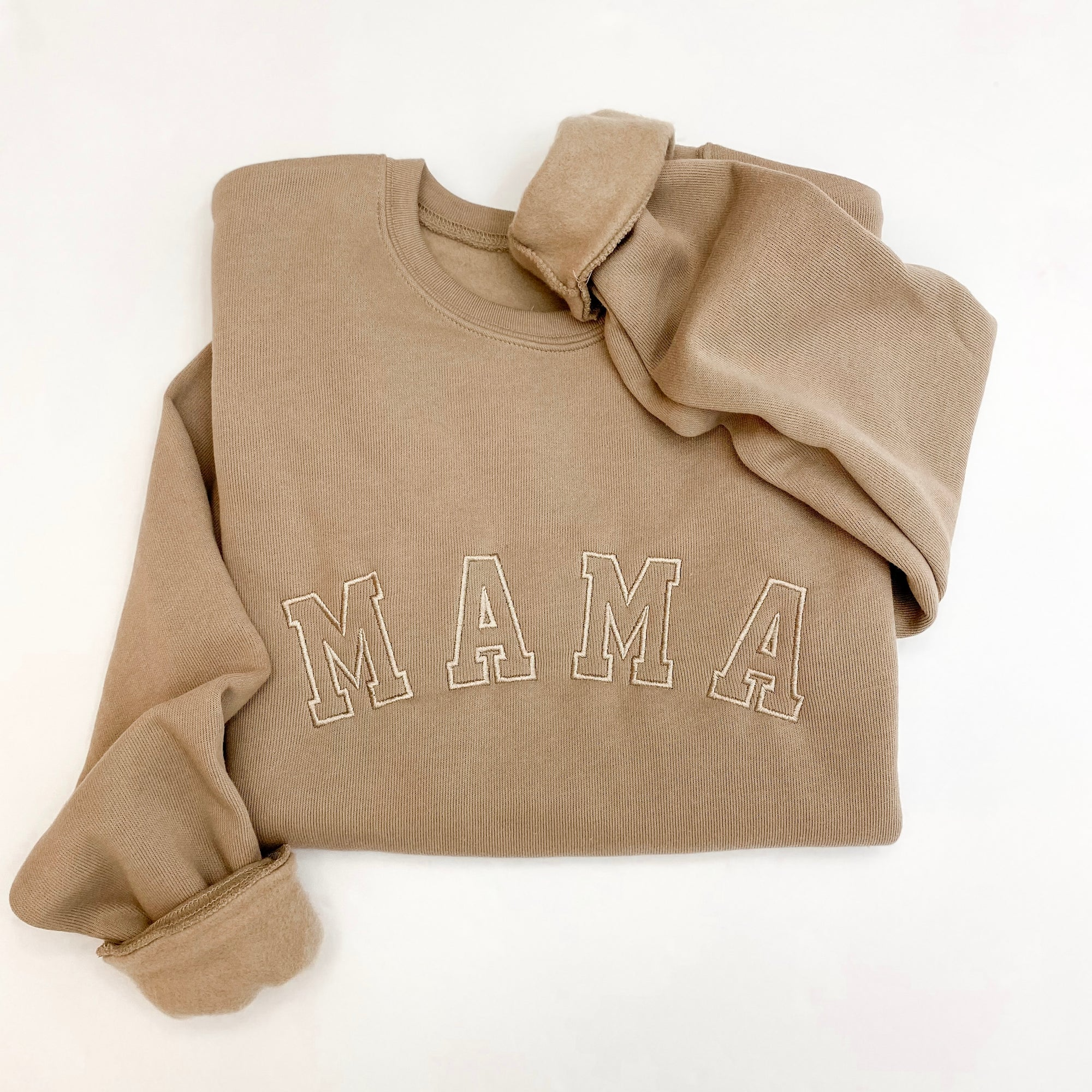 Mama Crewneck Sweatshirt New Mother Gift - Embroidered Design Mama Crewneck Sweatshirt New Mother Gift - Embroidered Design
