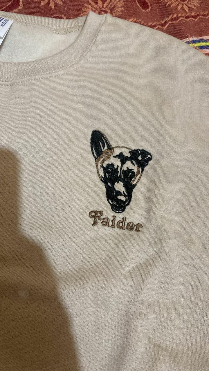 Dog Lover Pet Embroidered Sweatshirt Dog Lover Pet Embroidered Sweatshirt