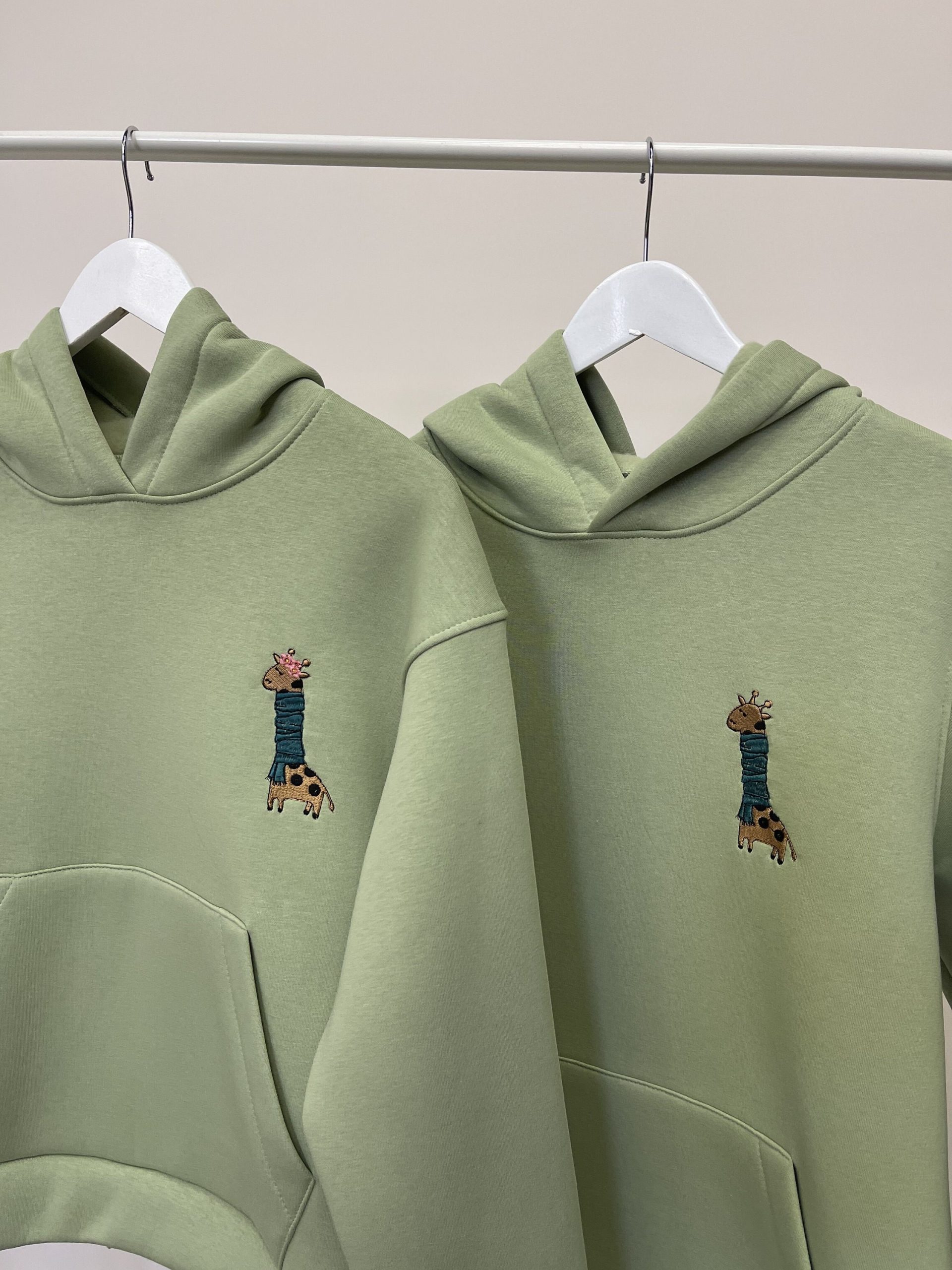 Embroidered Couple Giraffe Hoodies Cartoon Animal Crewneck Matching Sweatshirts Items Anniversary Gift For Her And Him Embroidered Couple Giraffe Hoodies Cartoon Animal Crewneck Matching Sweatshirts Items Anniversary Gift For Her And Him
