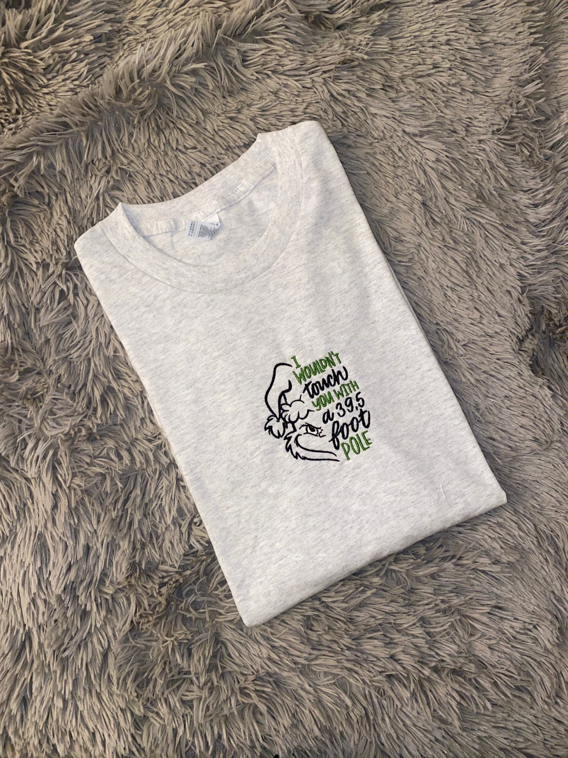 Christmas Grinch Embroidered Sweatshirt Crewneck Christmas Grinch Embroidered Sweatshirt Crewneck