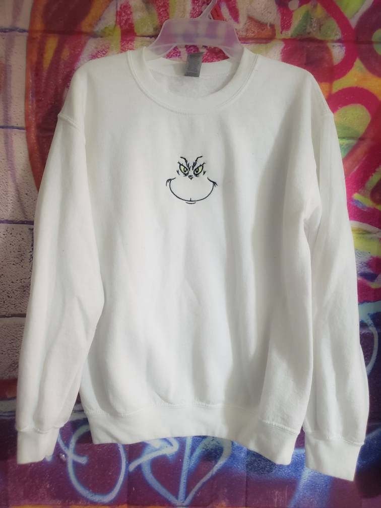 The Grinch Embroidered Sweatshirt Crewneck The Grinch Embroidered Sweatshirt Crewneck