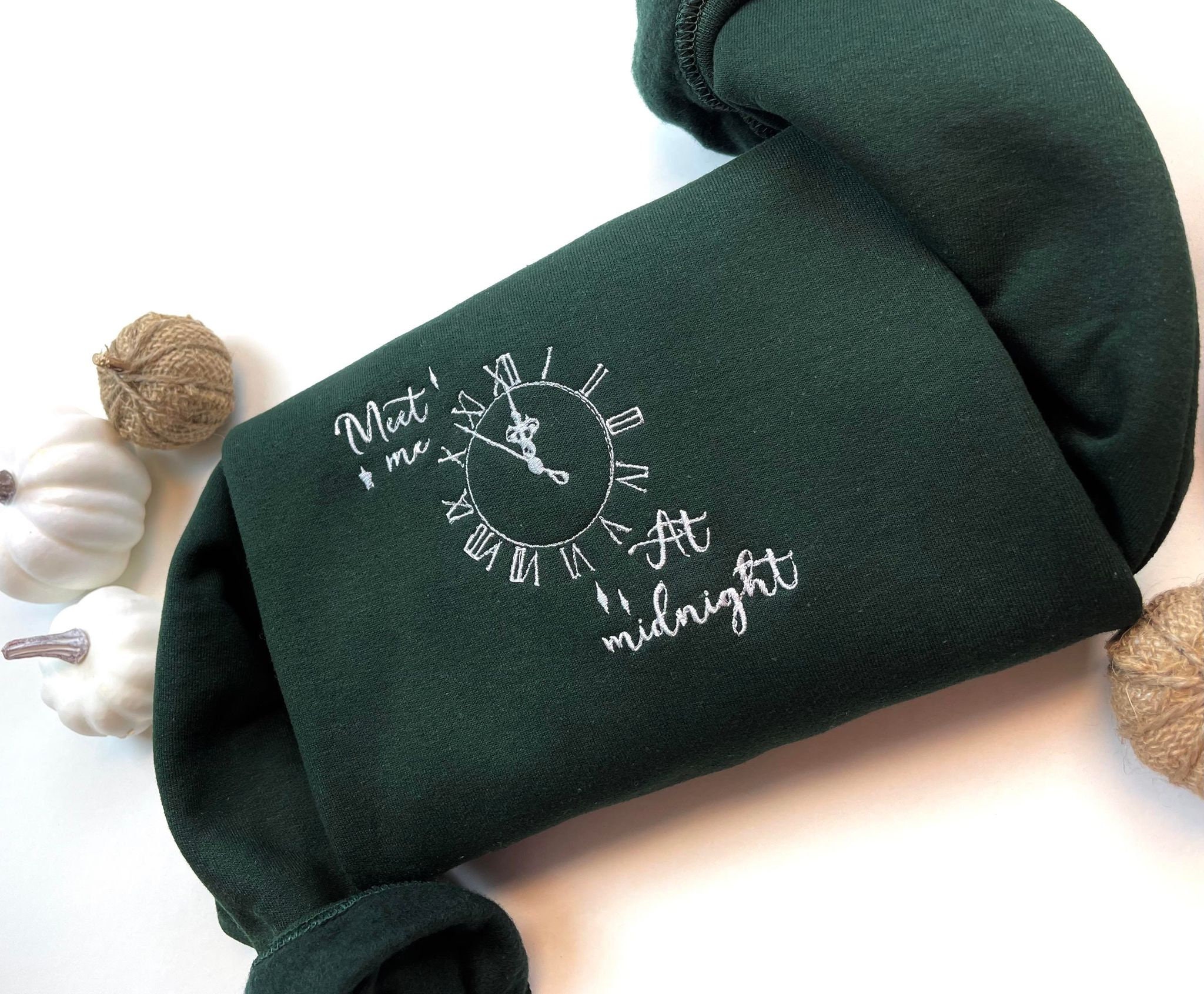 Meet Me At Midnight Embroidered Sweatshirt Crewneck Meet Me At Midnight Embroidered Sweatshirt Crewneck